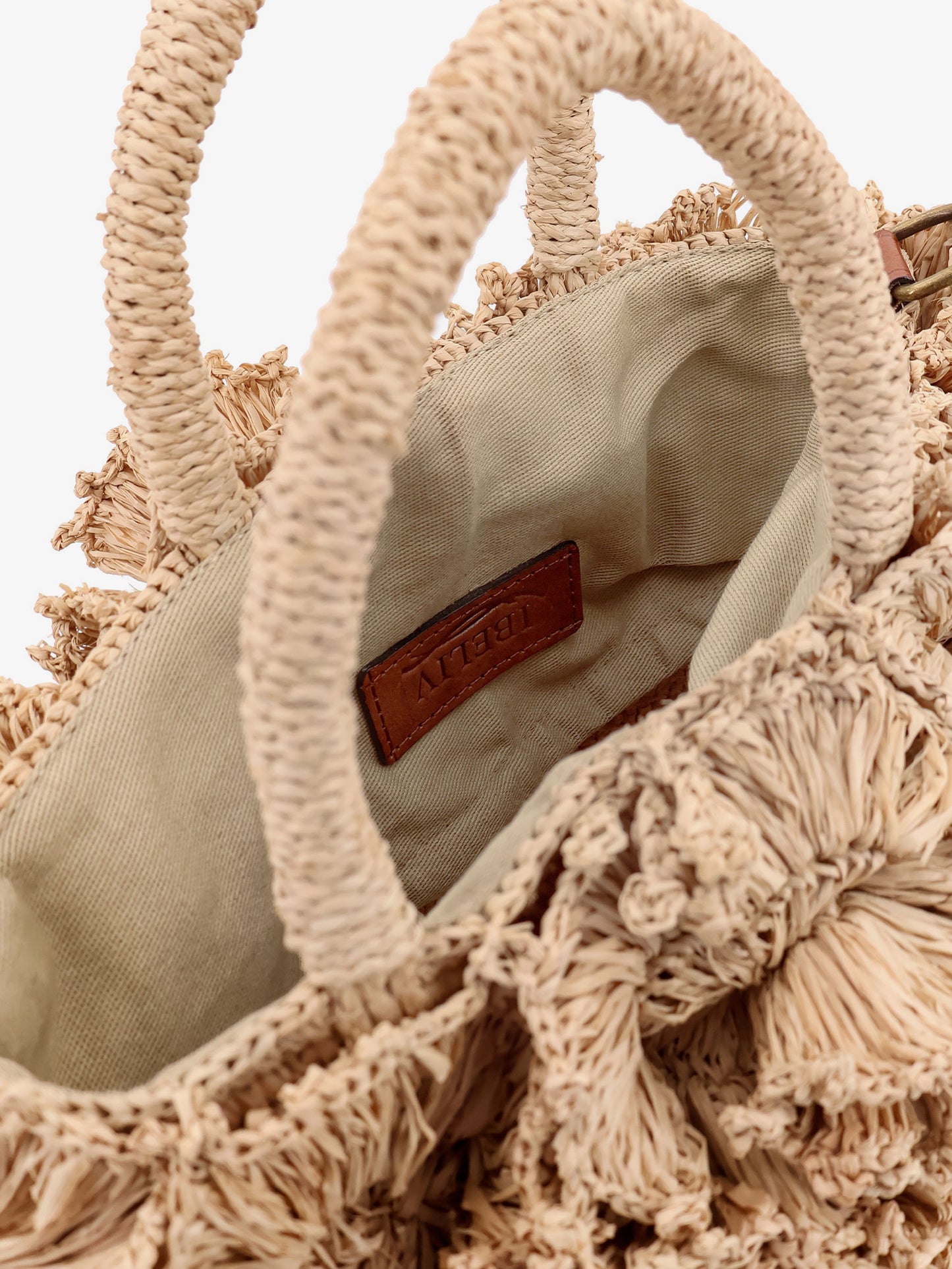 Coral Raffia crossbody bag