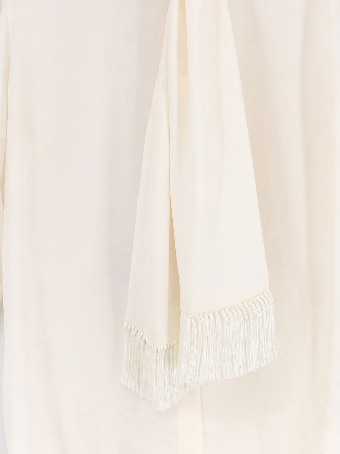 Silk shirt with tie band detail