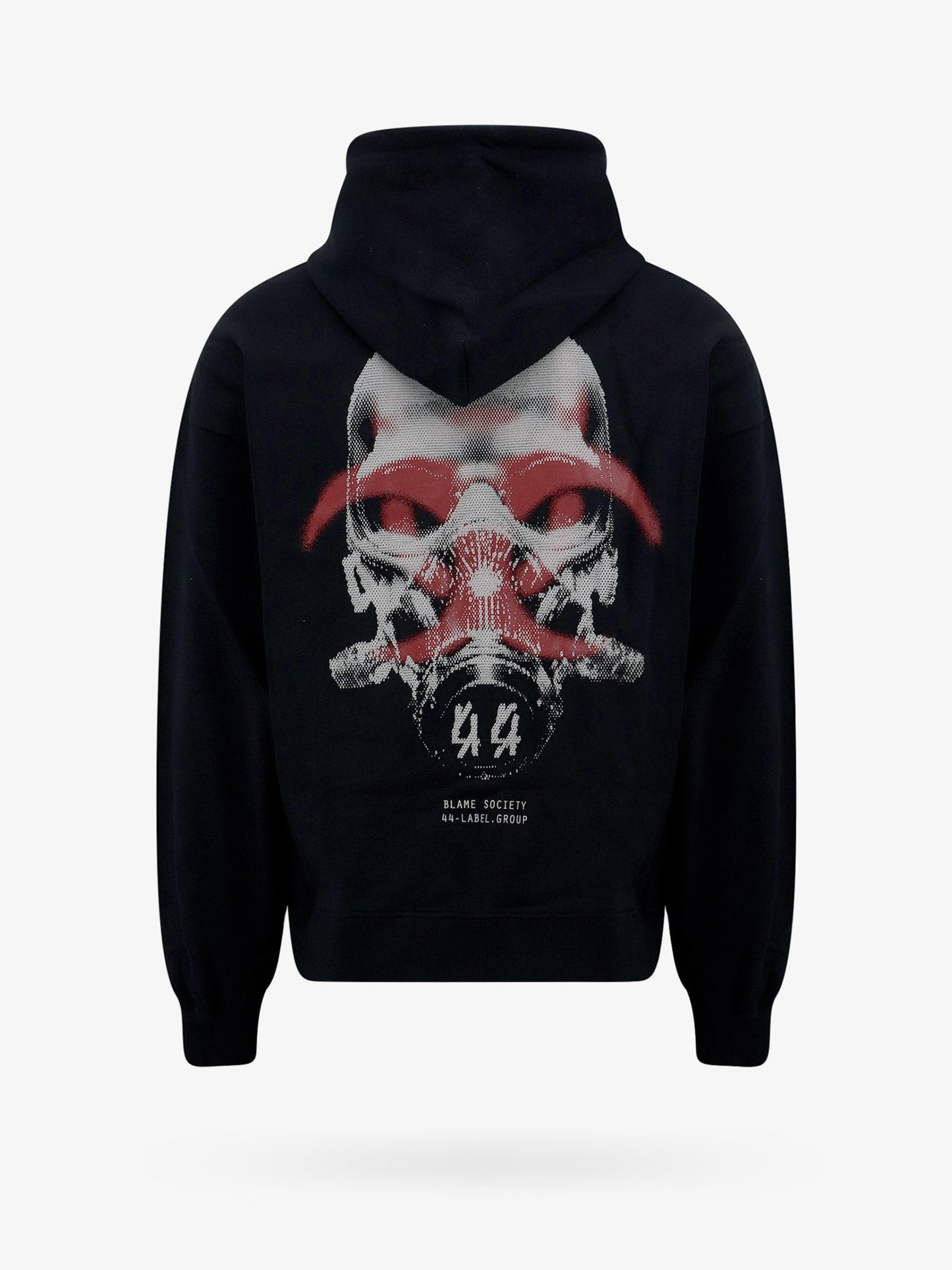 Cotton sweatshirt with frontal and back logo print