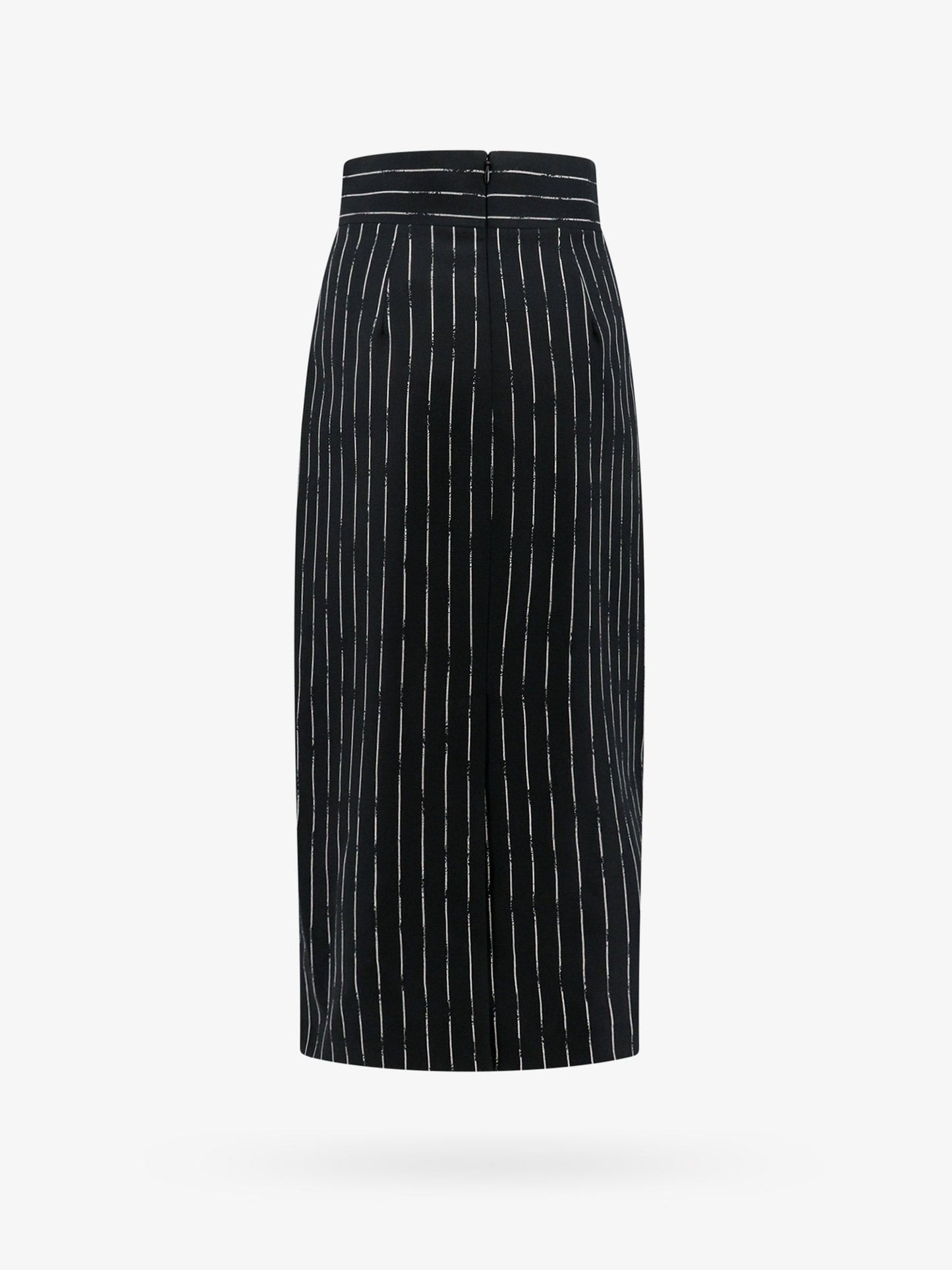Wool skirt with striped motif