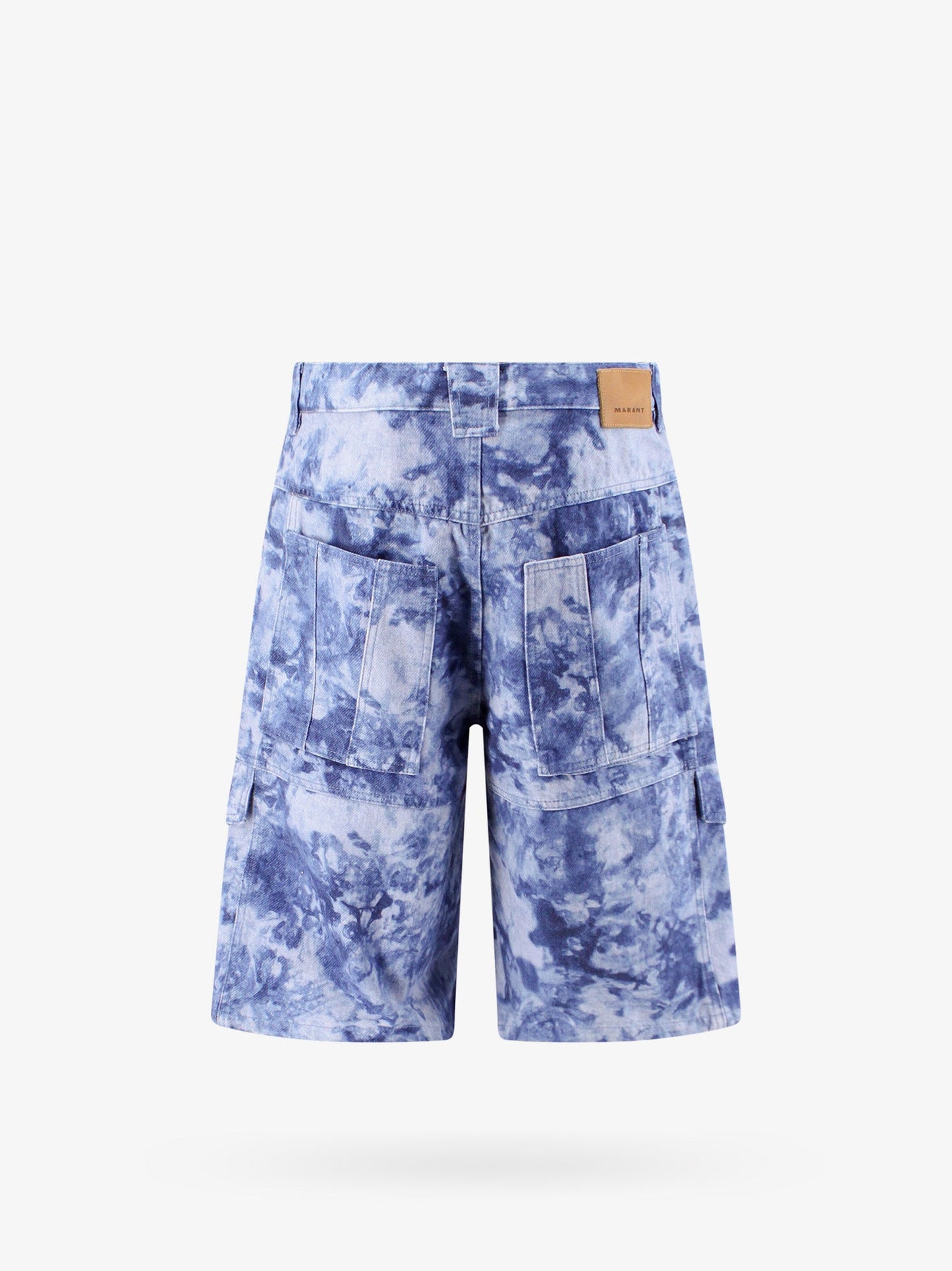 Cotton bermuda shorts with tie dye effect