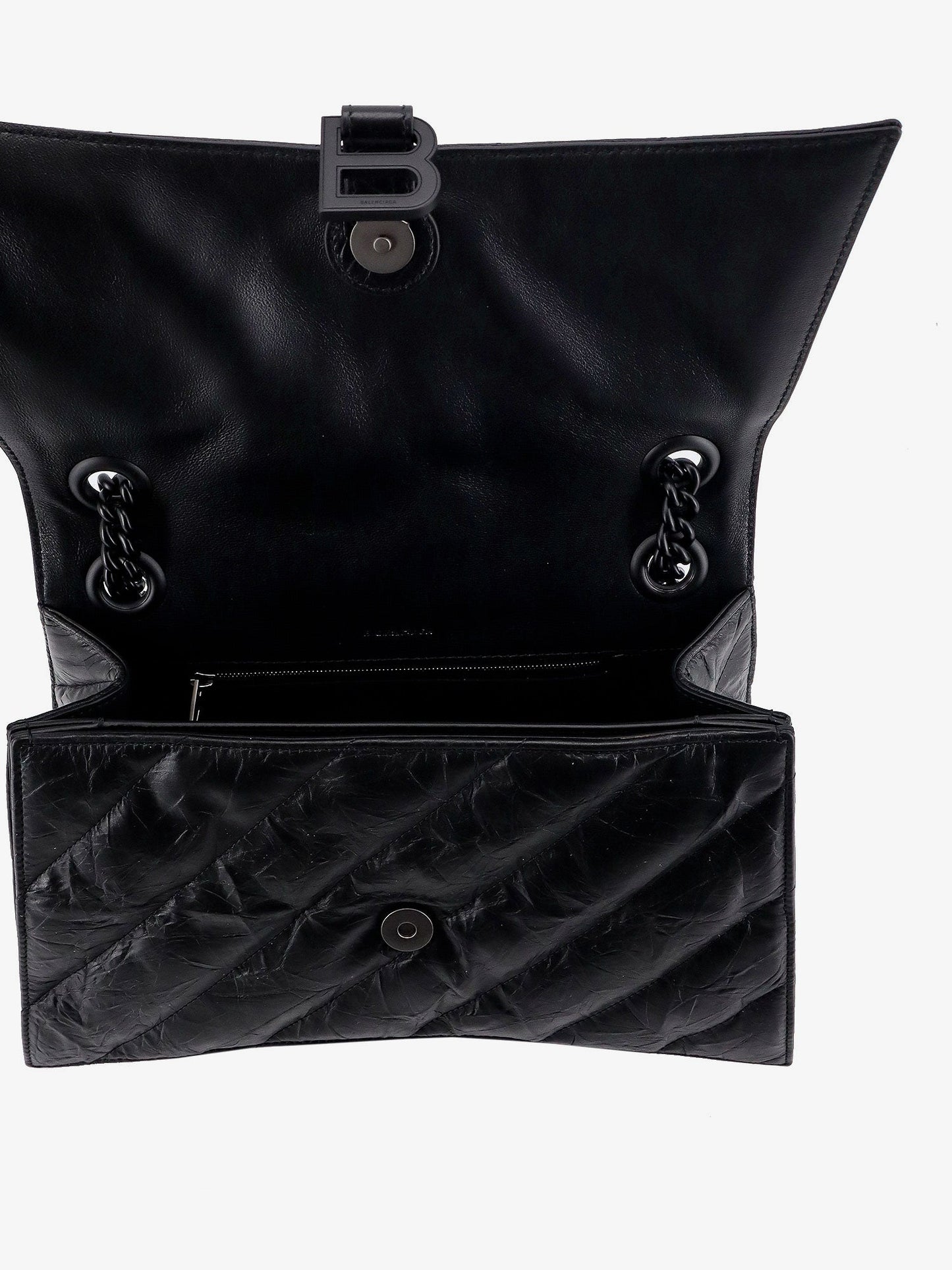 Borsa a spalla in pelle matelassé con mongoramma frontale