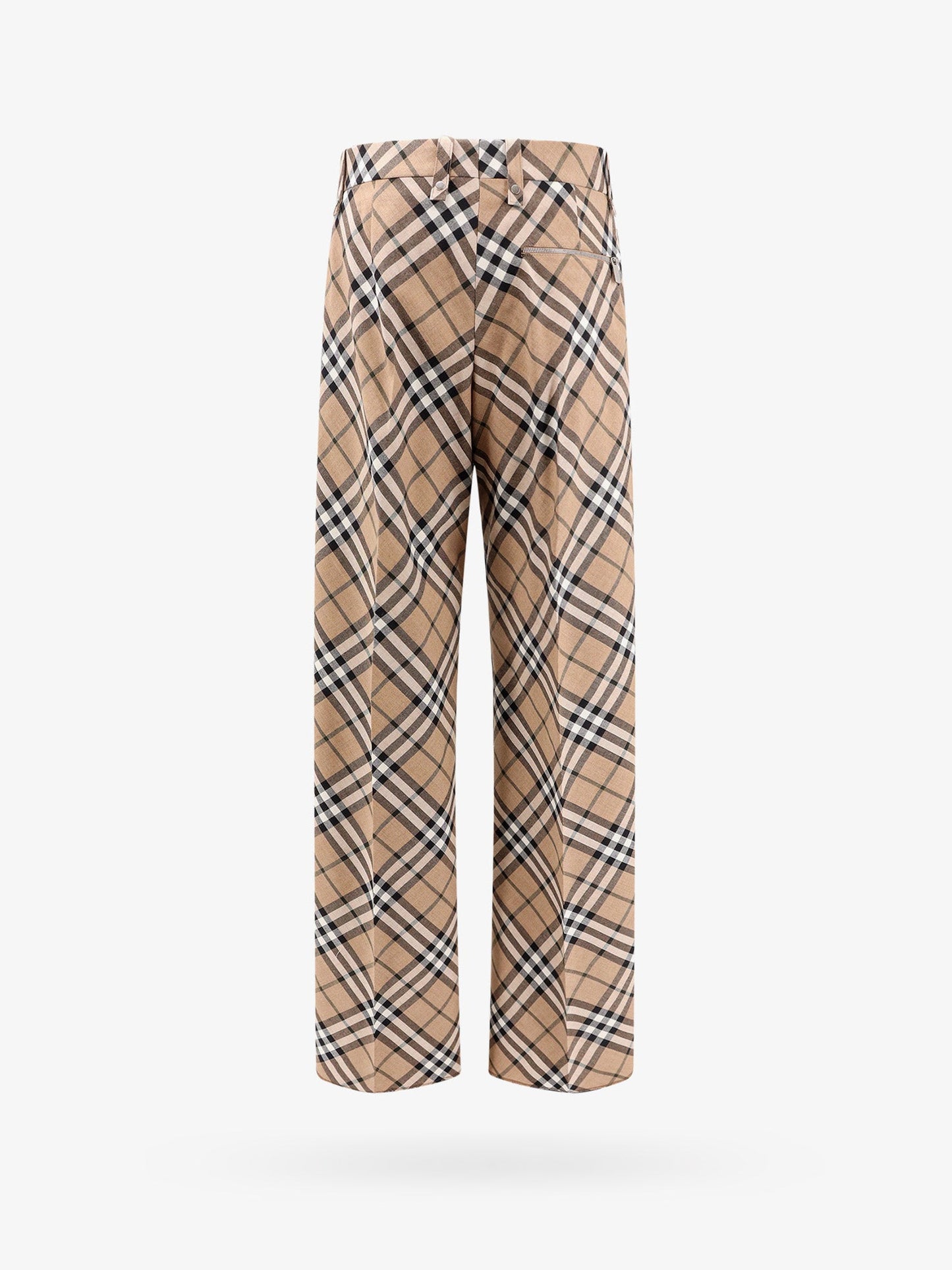 Wool blend trouser with iconic check print