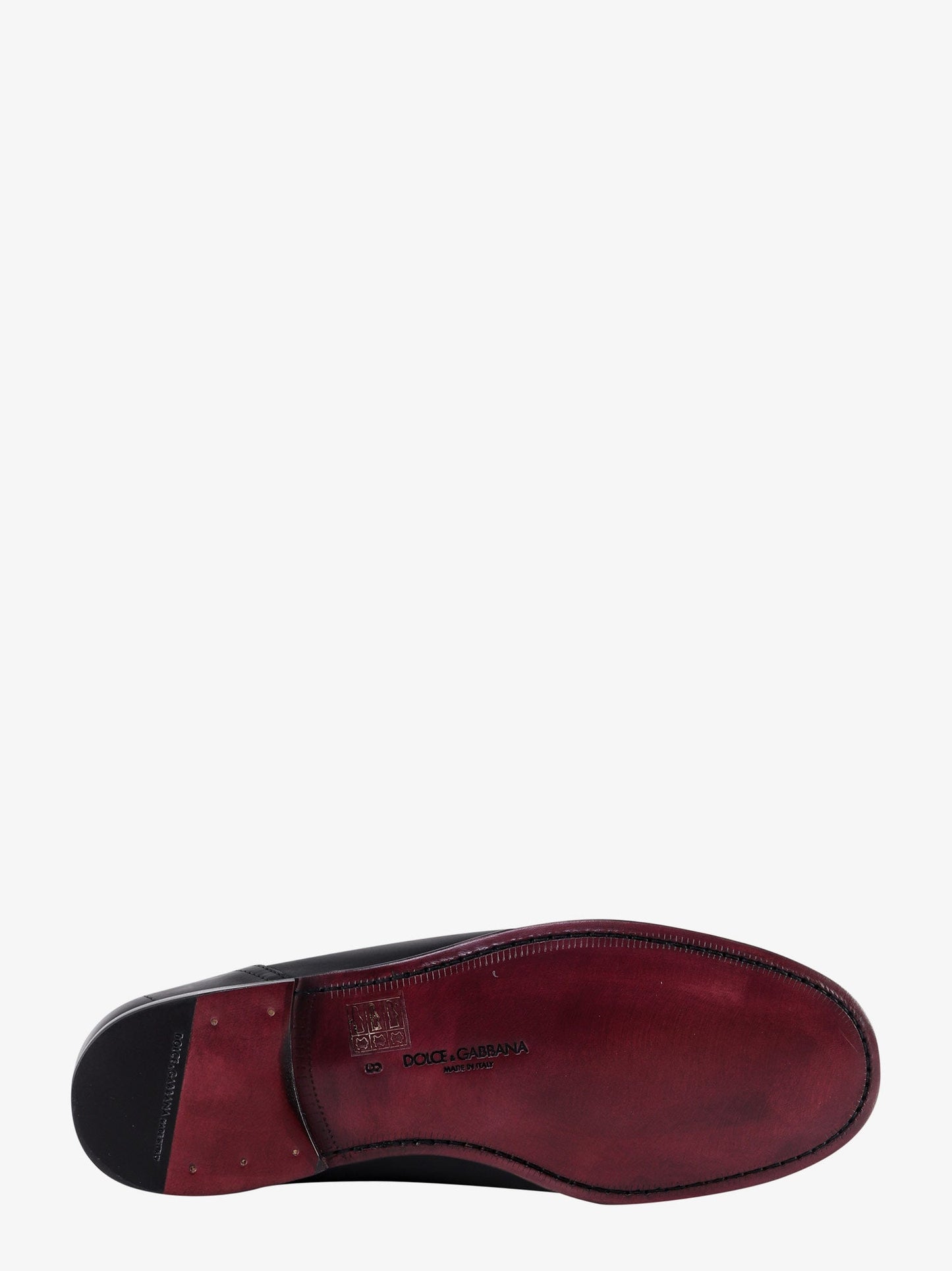 Leather loafer with logo detail