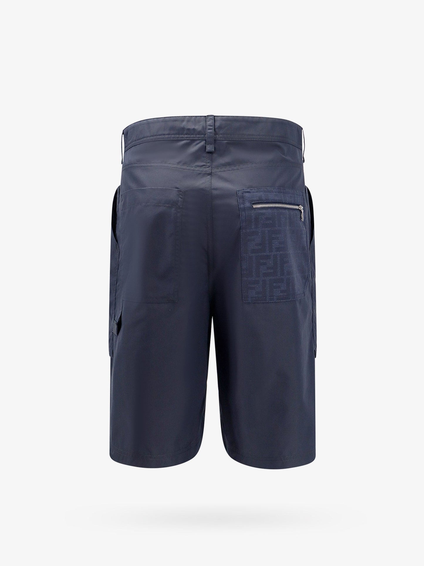 Cotton blend bermuda shorts with ff detail