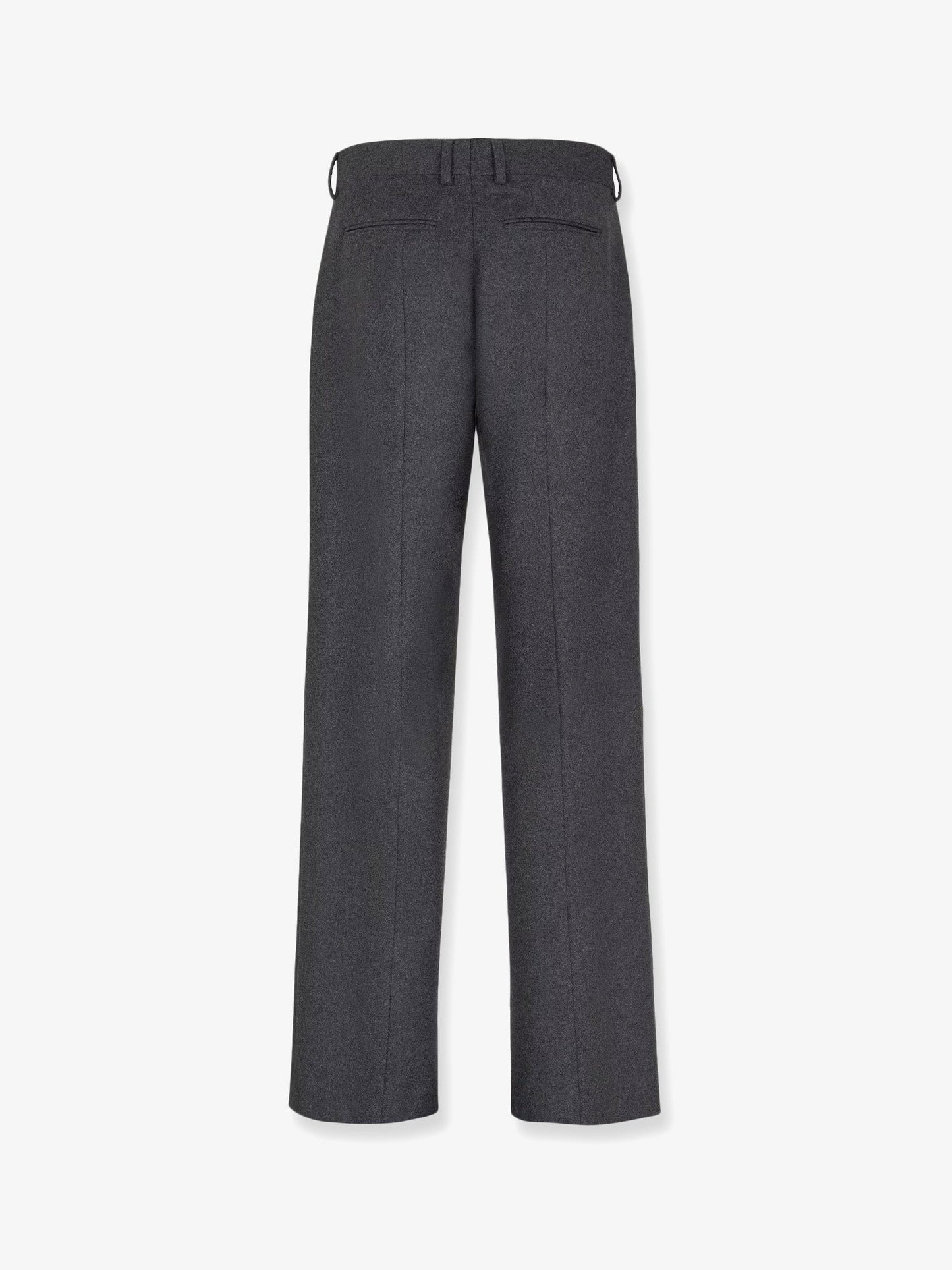 Stretch cashmere trouser with logoed detail