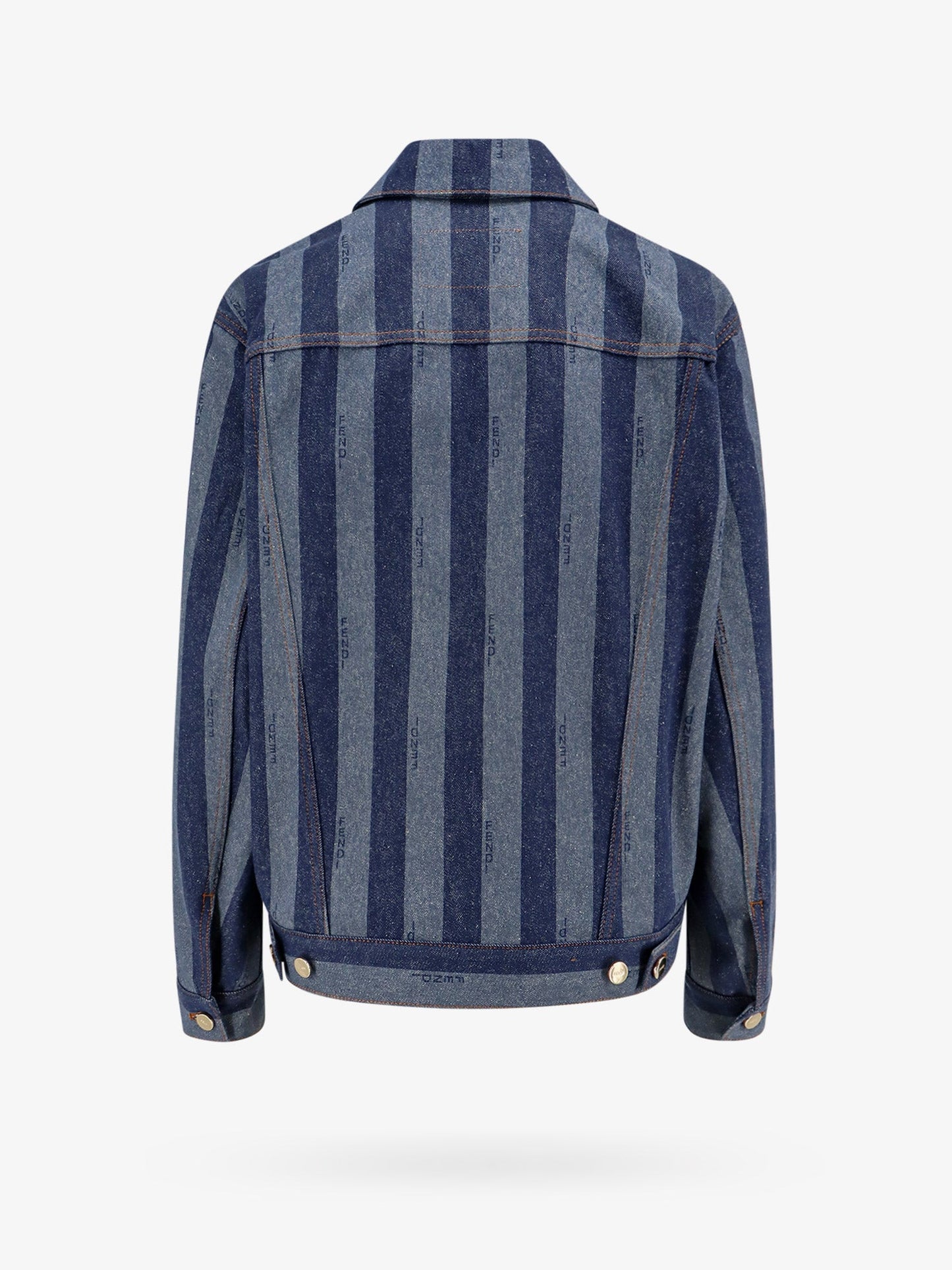 Denim jacket with pequin stripes