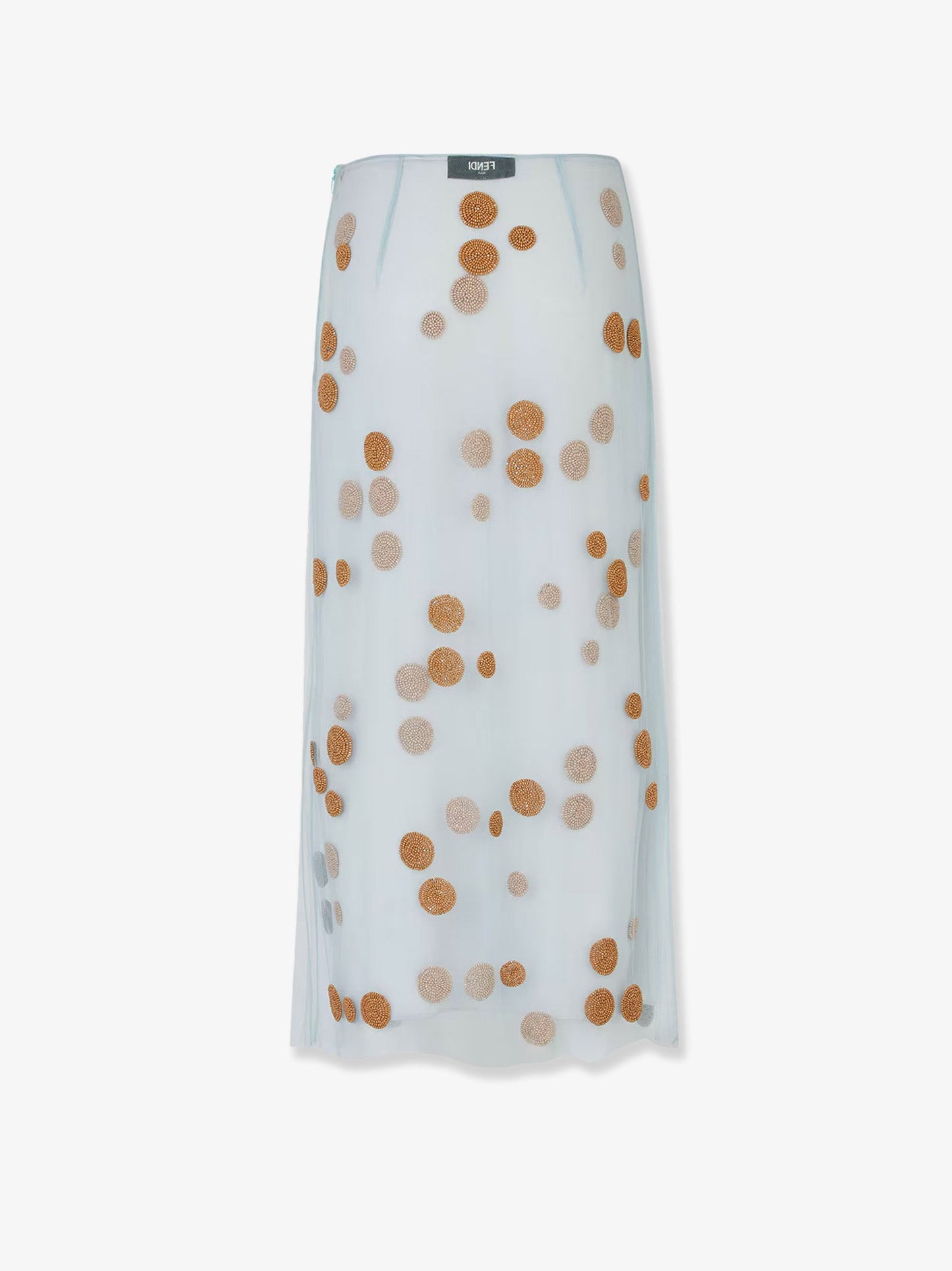 Tulle skirt with all-over macro polka-dot motif