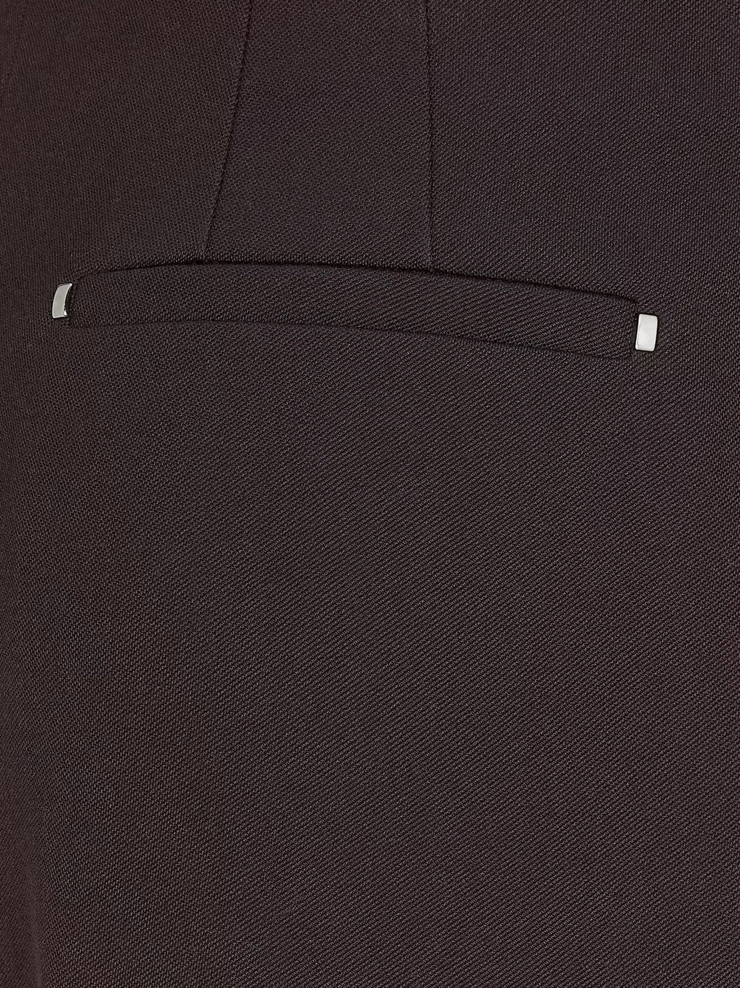 Pantaloni in lana vergine con dettagli ff in metallo