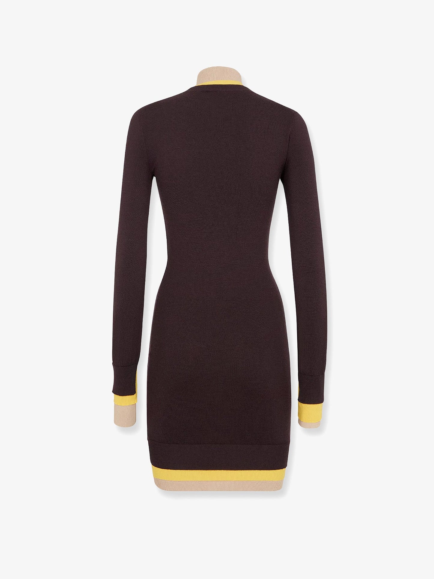 Mini wool dress with contrasting details