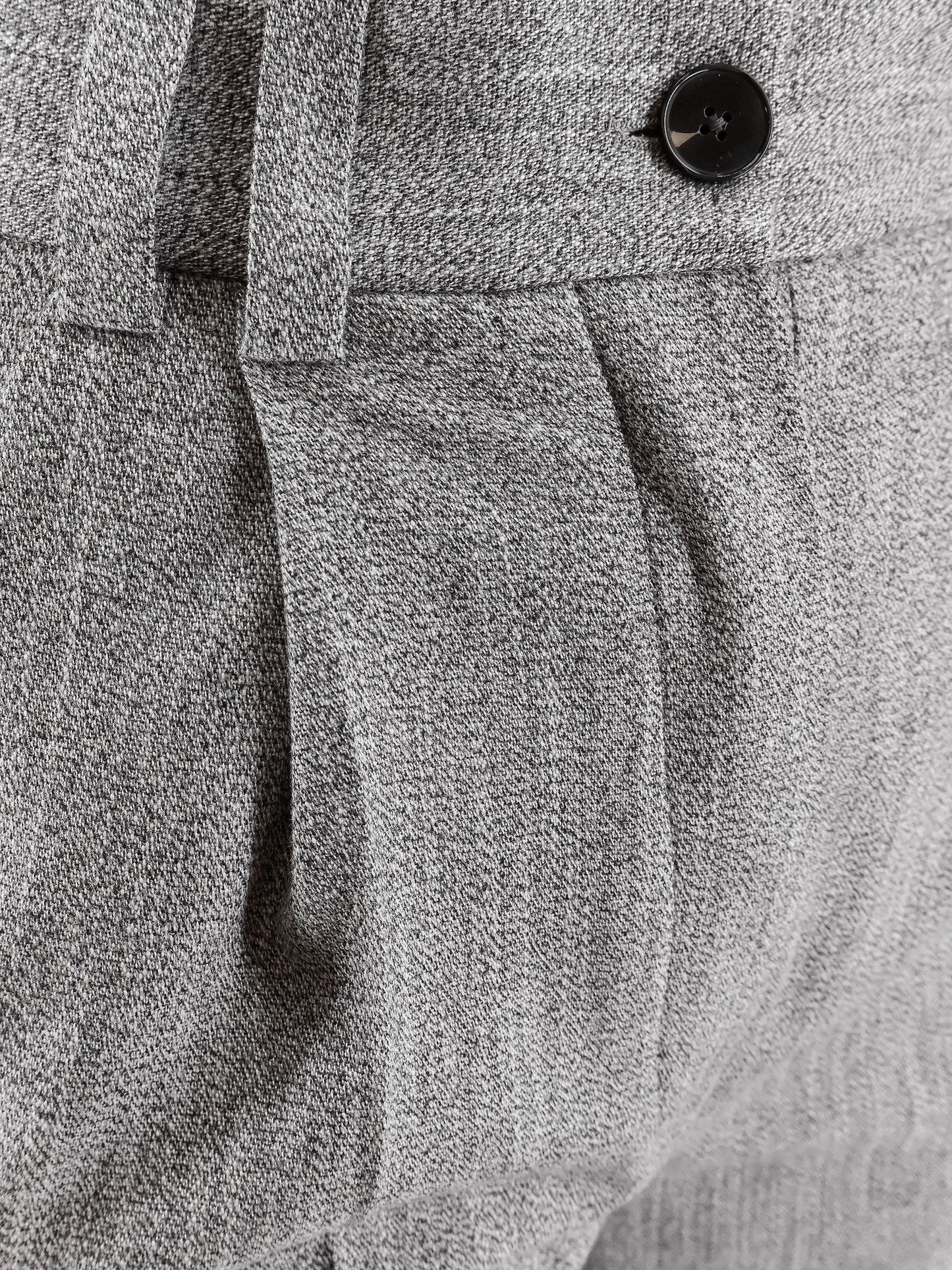 Wide wool blend trouser