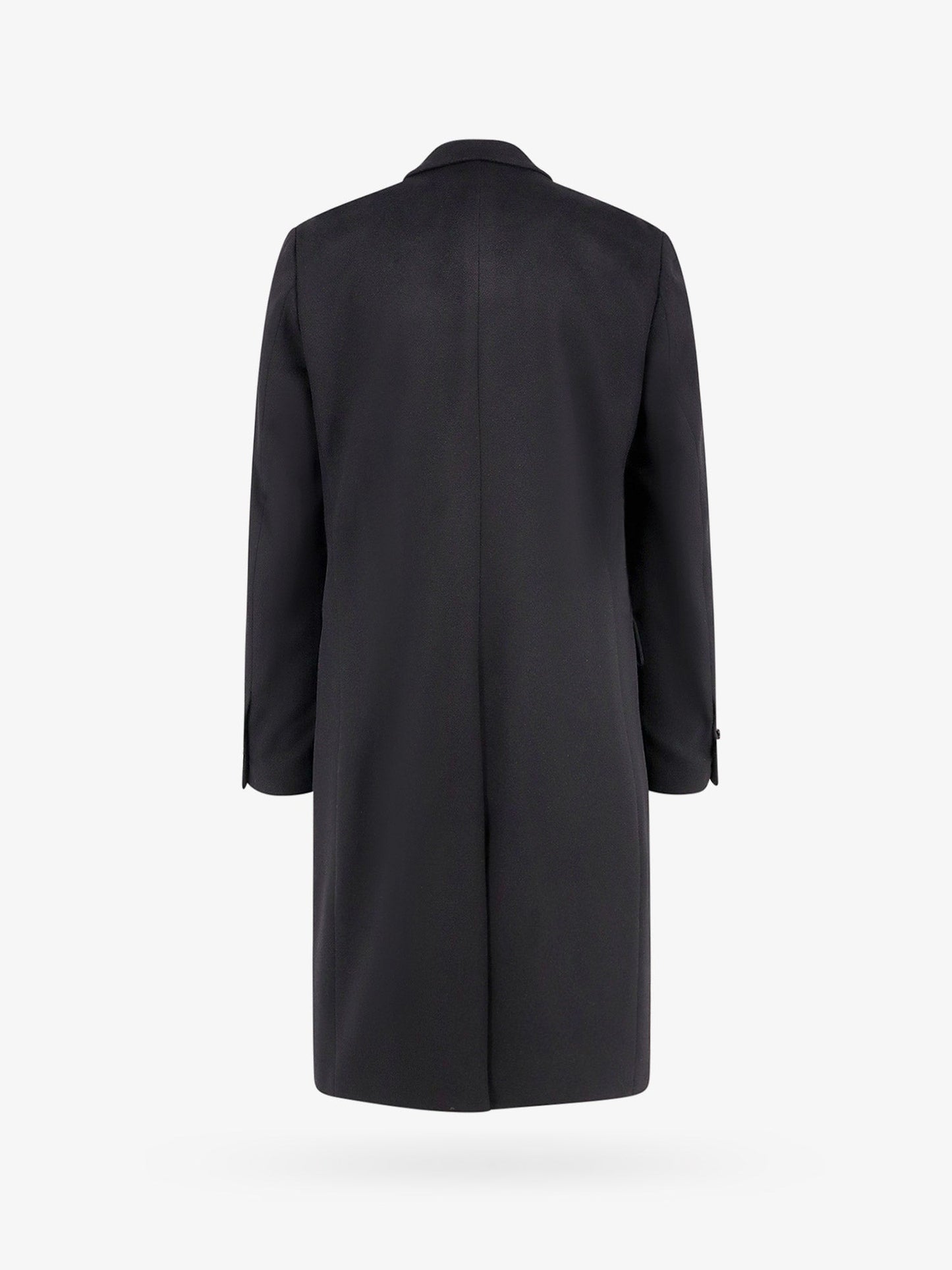 Cashmere coat with peak lapel