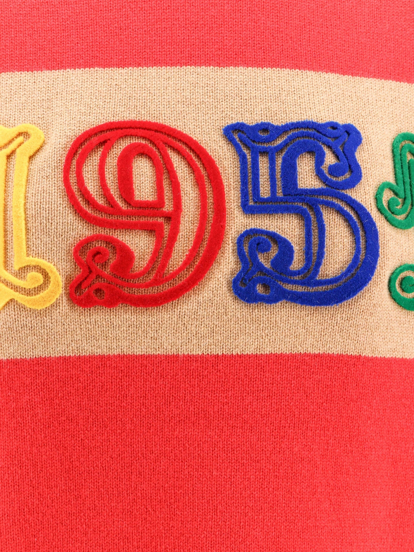 Wool and cashmere sweater with flocked 1951 motif