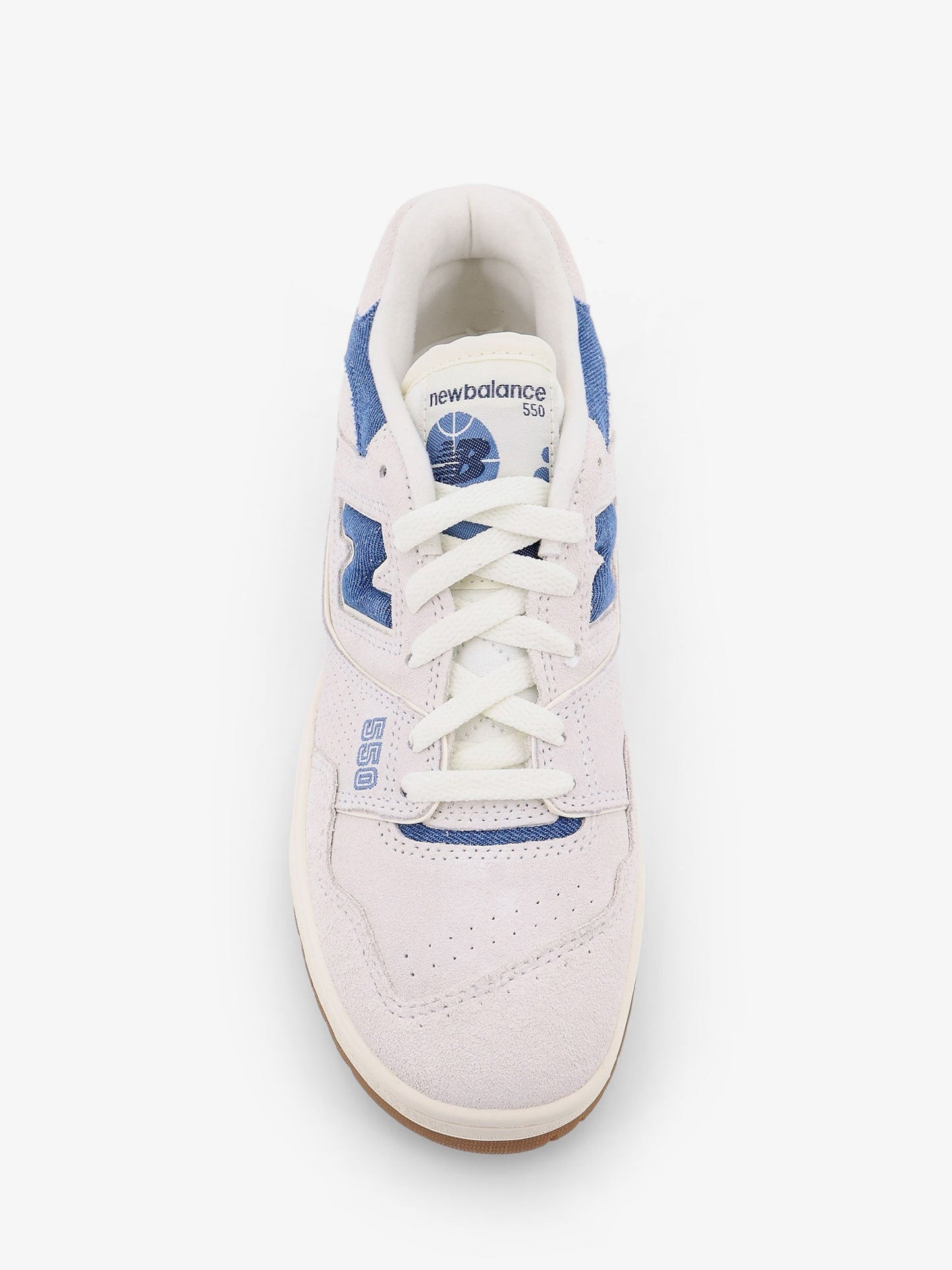 Suede sneakers with denim details