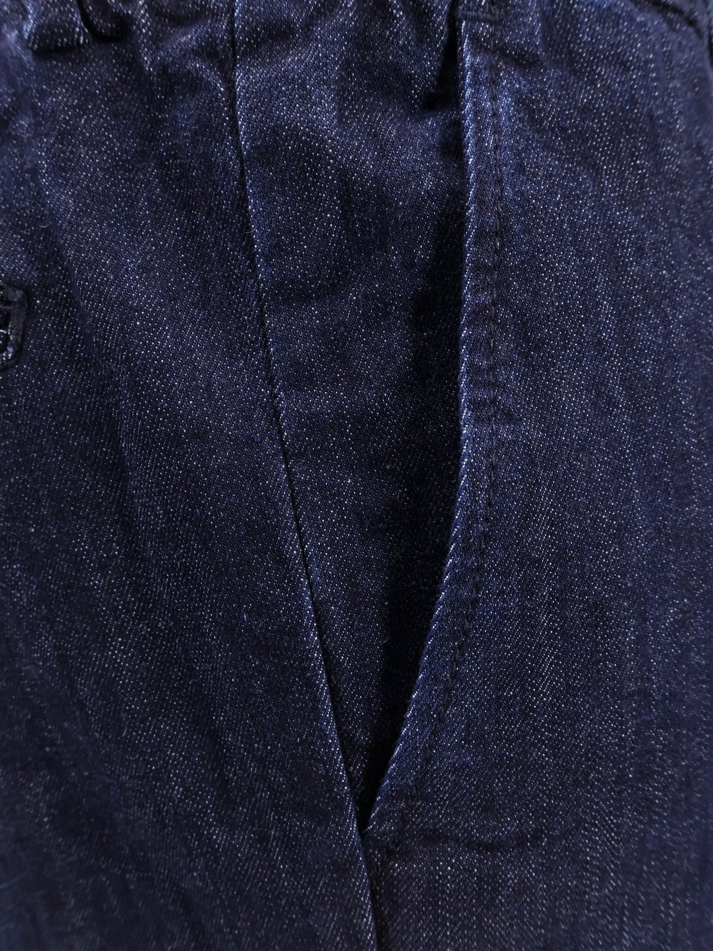 Blue denim jeans with drawstring