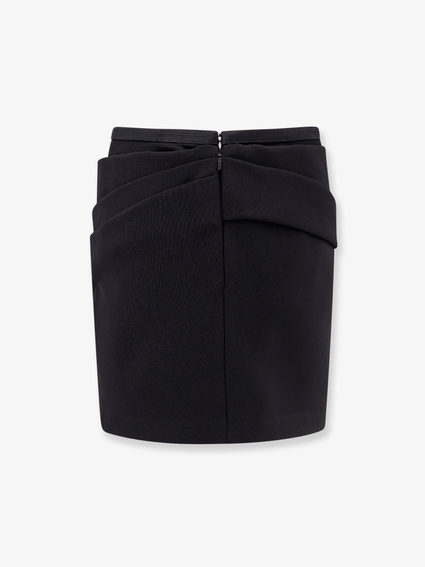 Responsible wool mini skirt with medusa detail