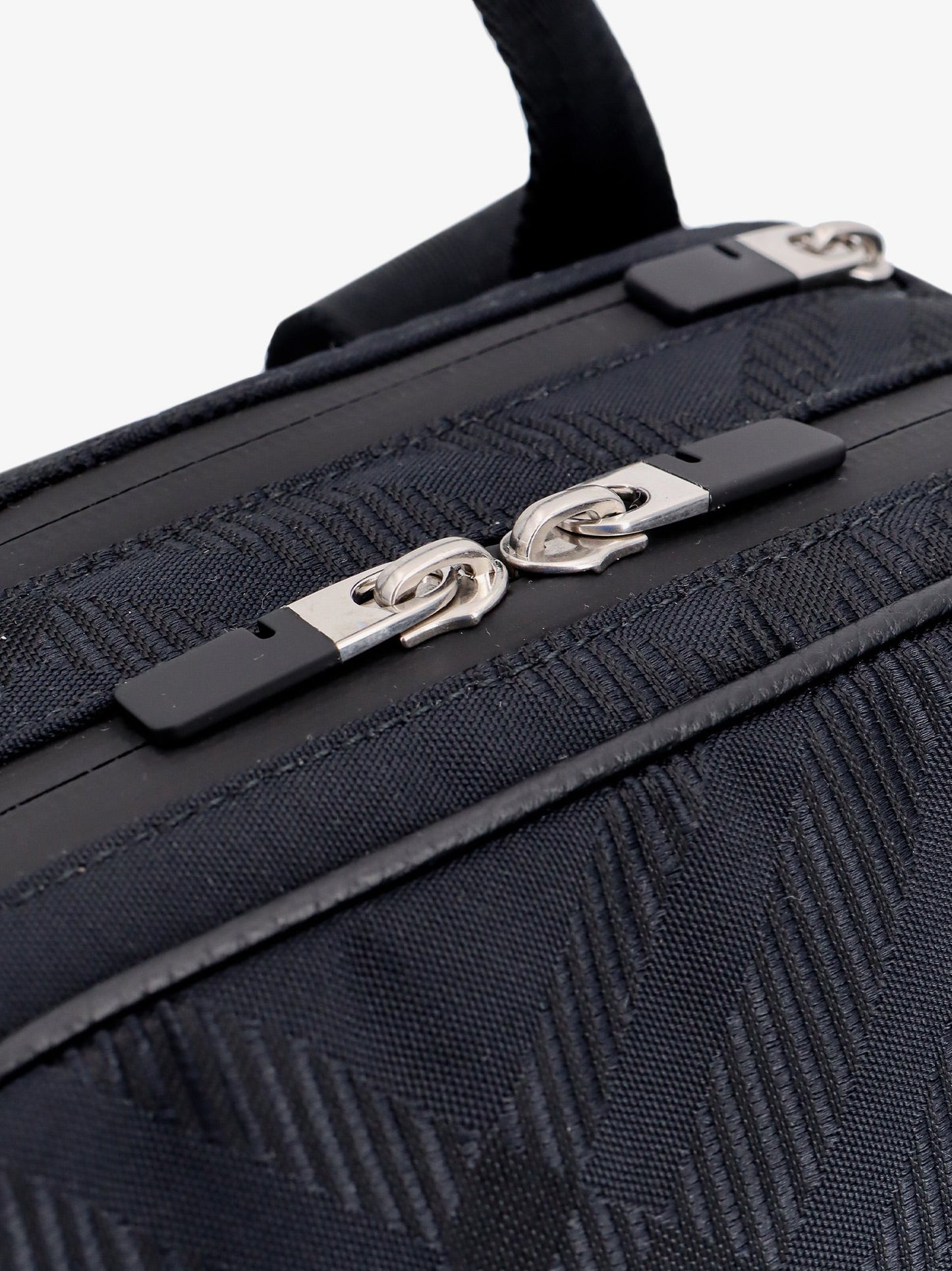 Nylon shoulder bag with check motif