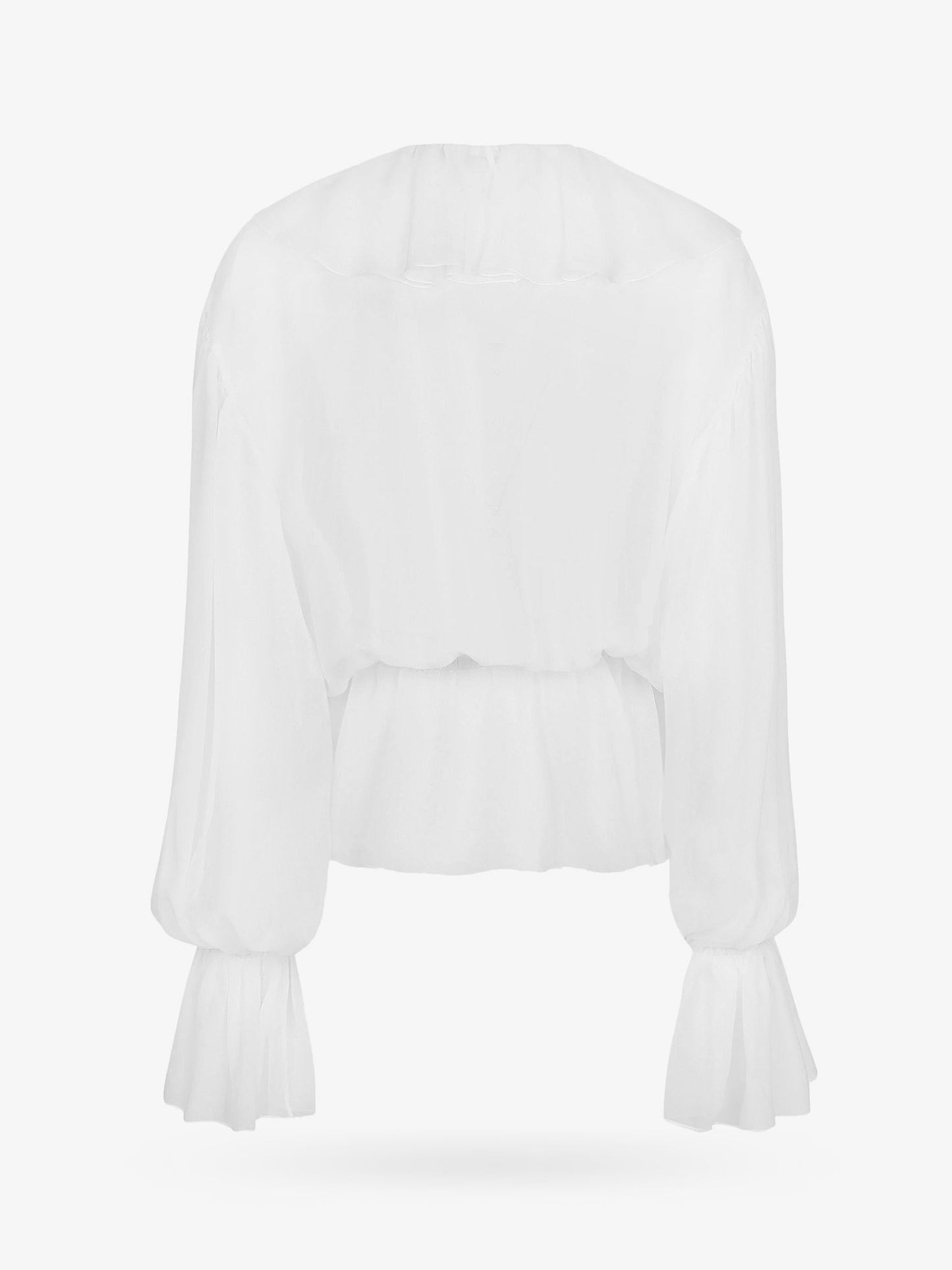 Silk shirt with rouches