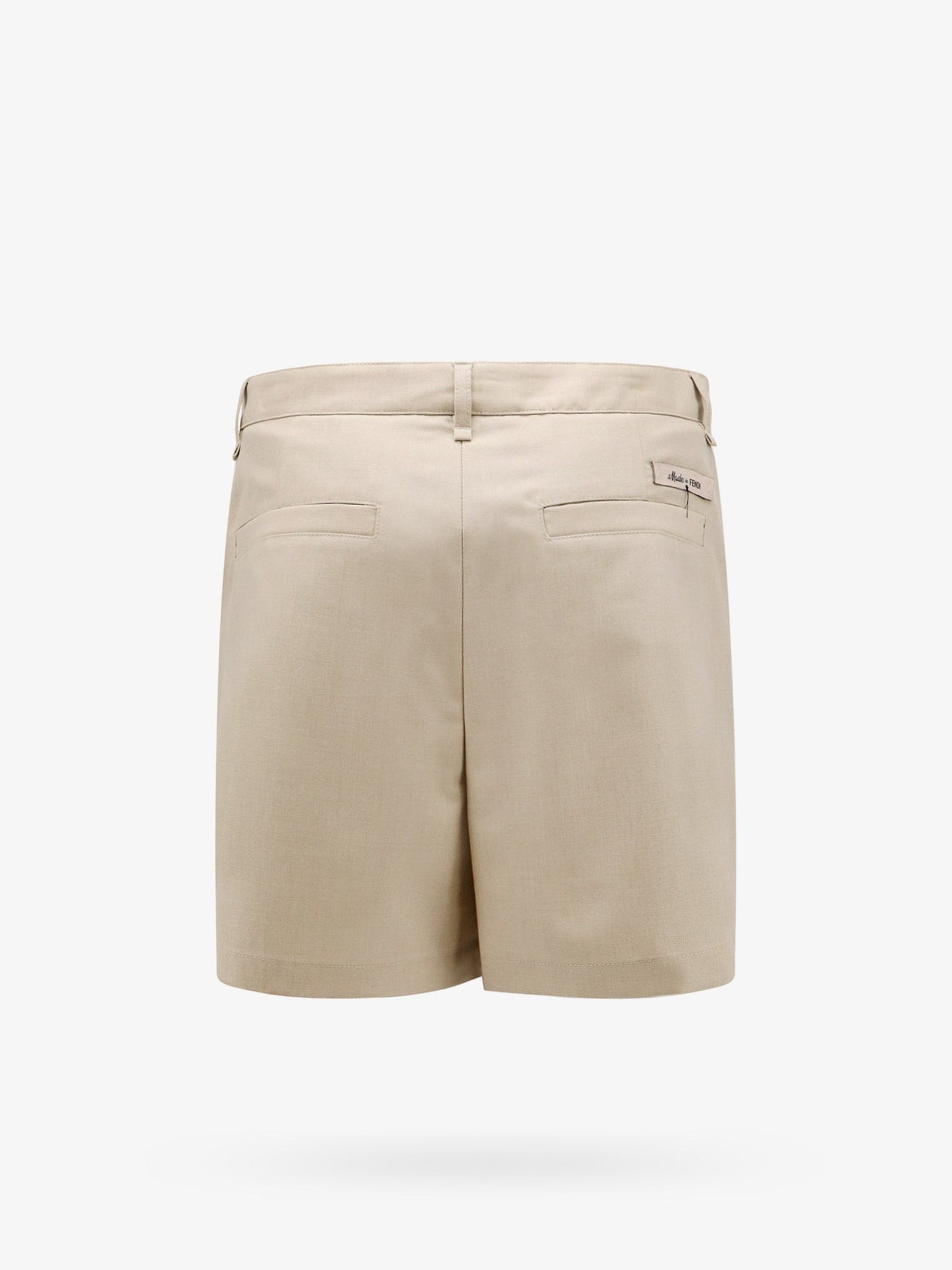 Wool shorts with 'made in fendi' label