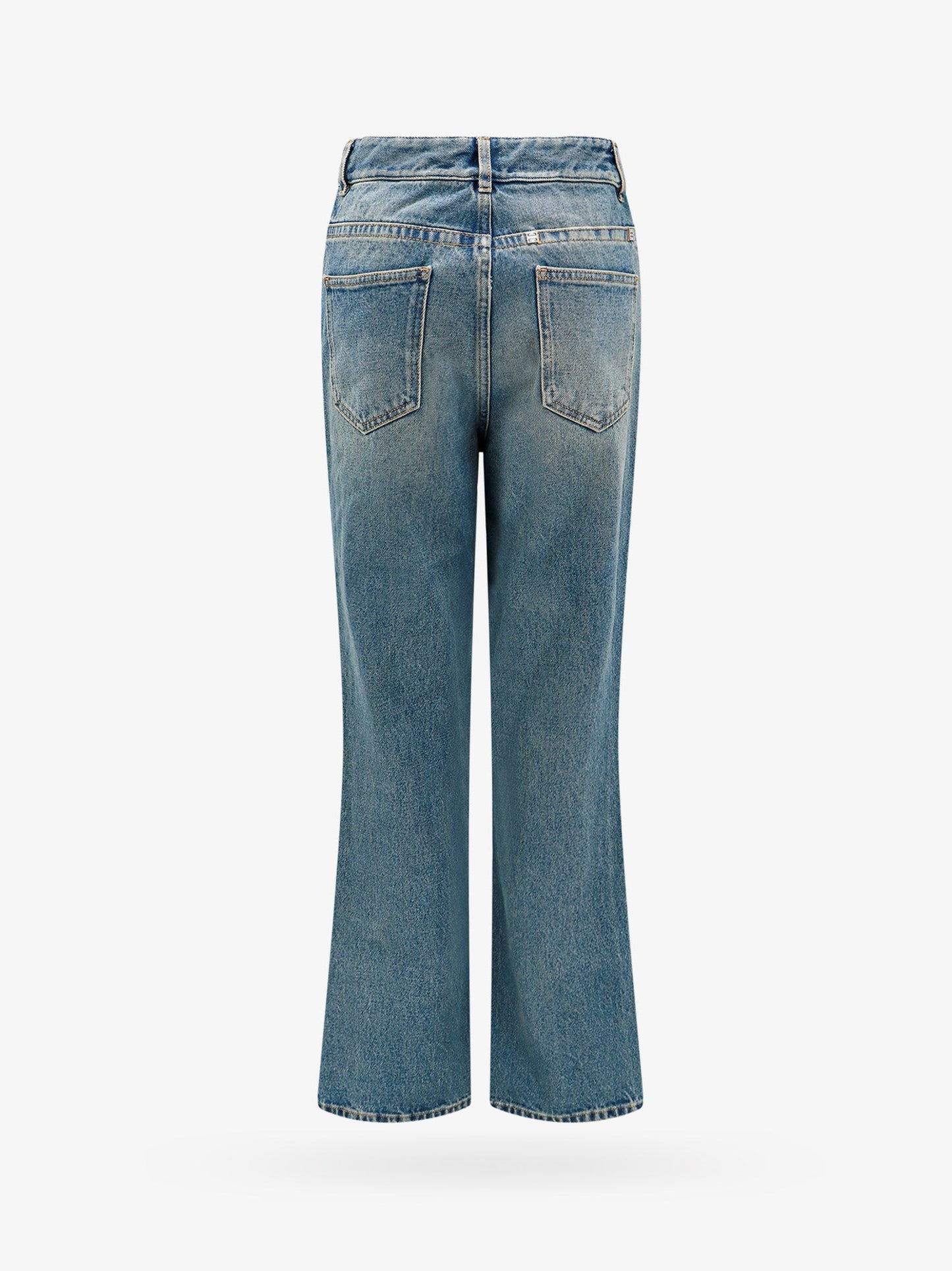 Cotton boot cut jeans with 4g chain