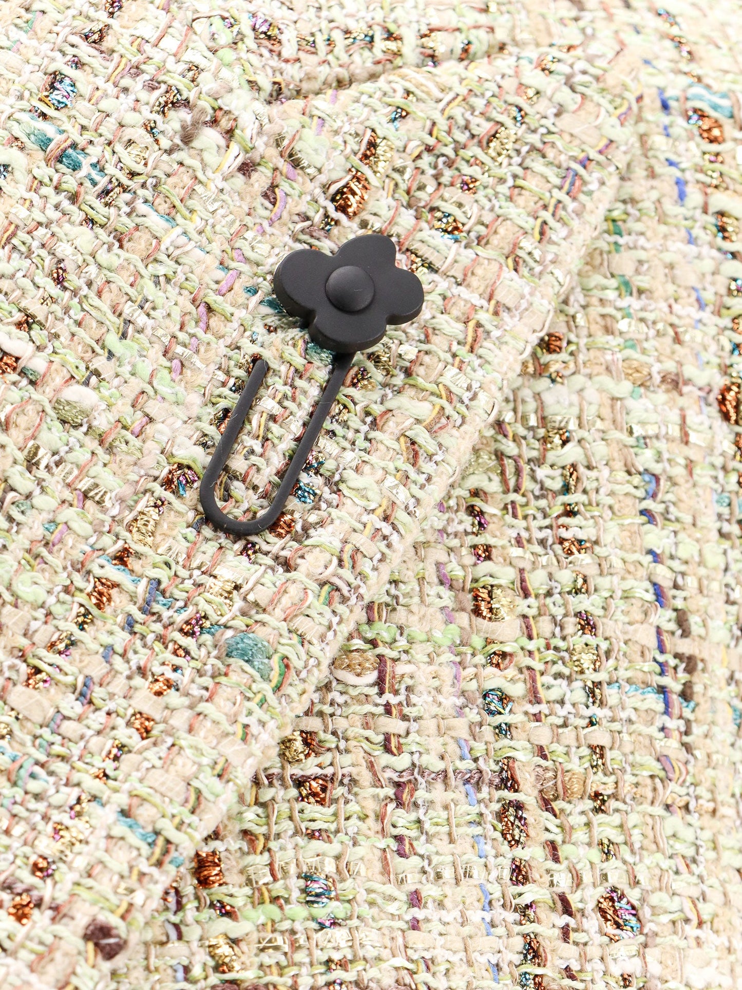 Double-breasted blazer with lurex effect