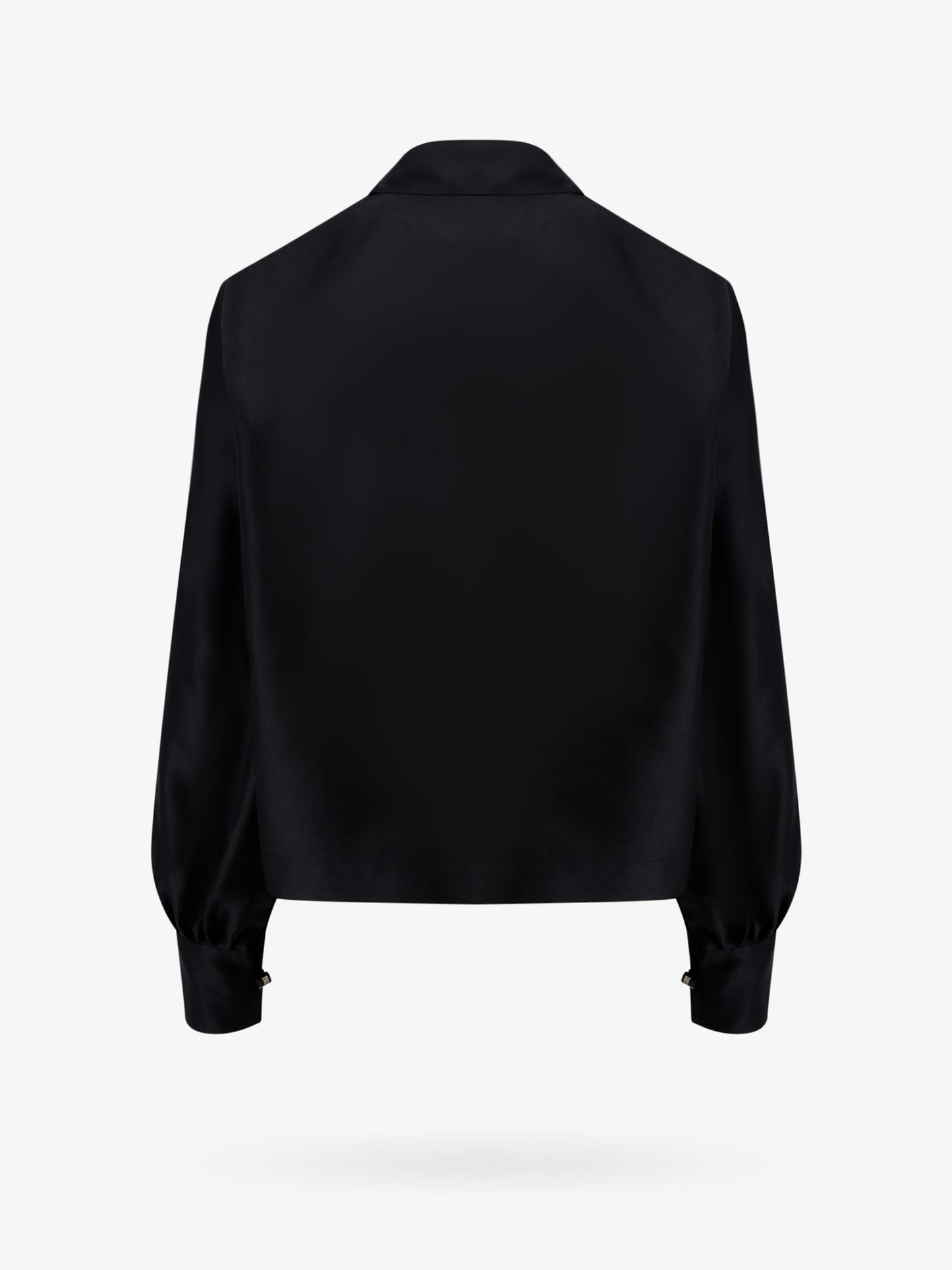 Silk and cotton shirt with jabot