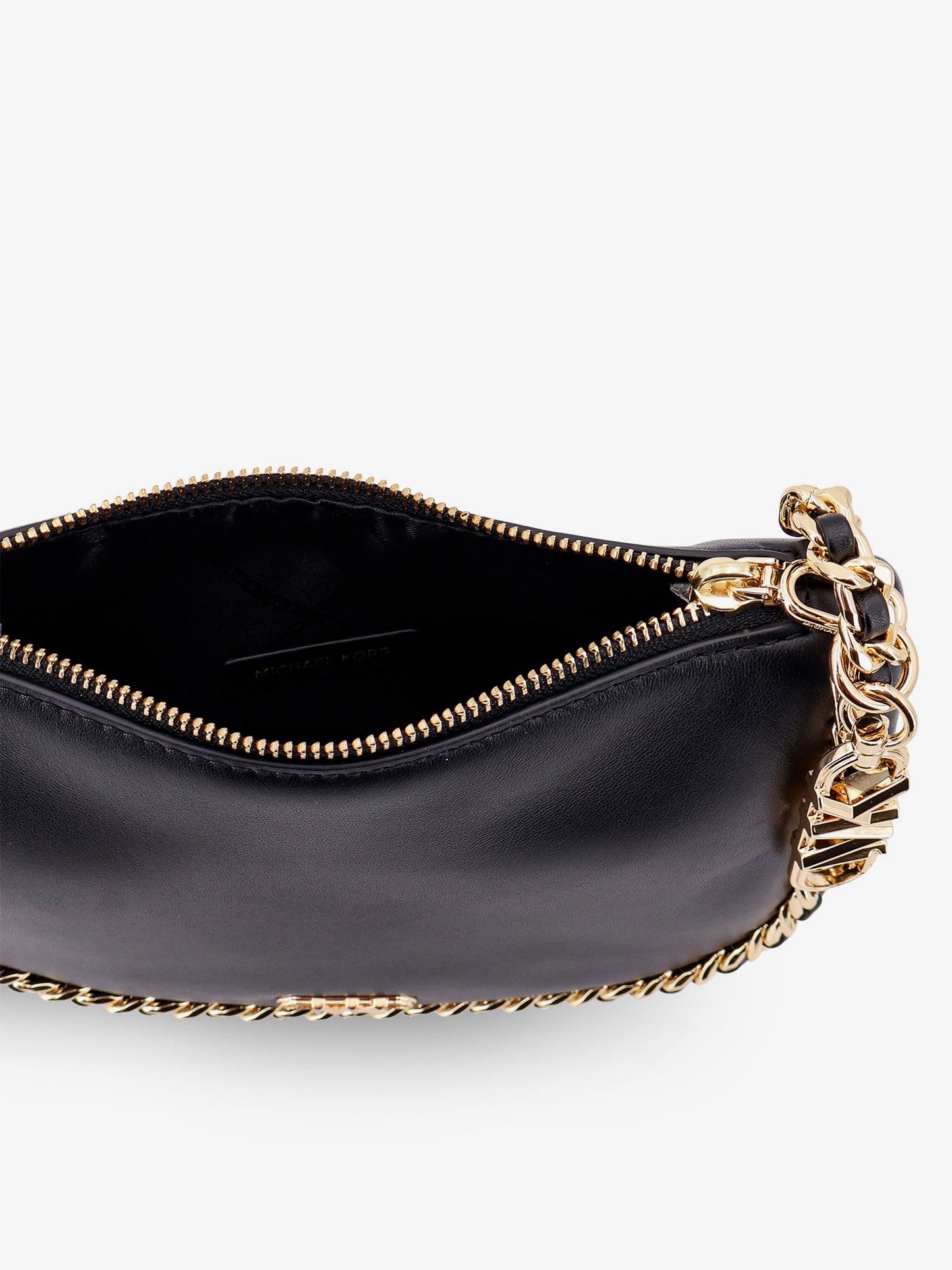 Kendall leather shoulder bag with frontal monogram