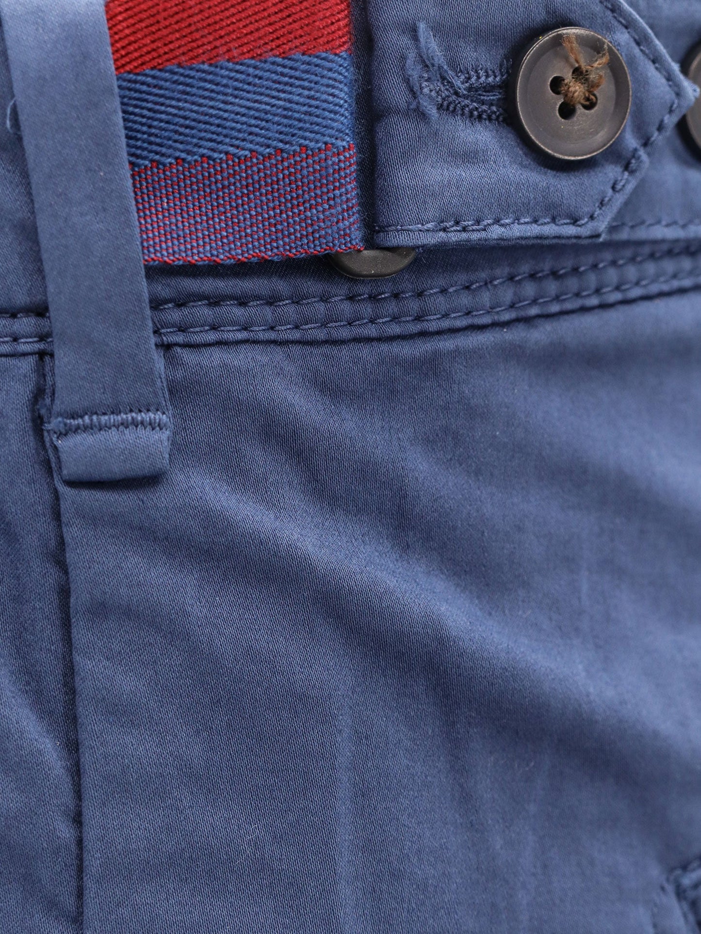 Stretch cotton bermuda shorts with multicolor detail