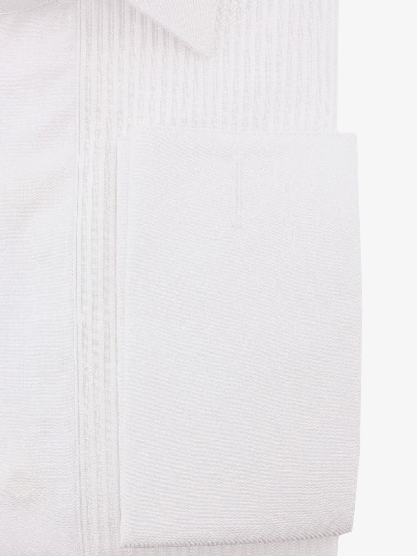 Cotton shirt with plastron