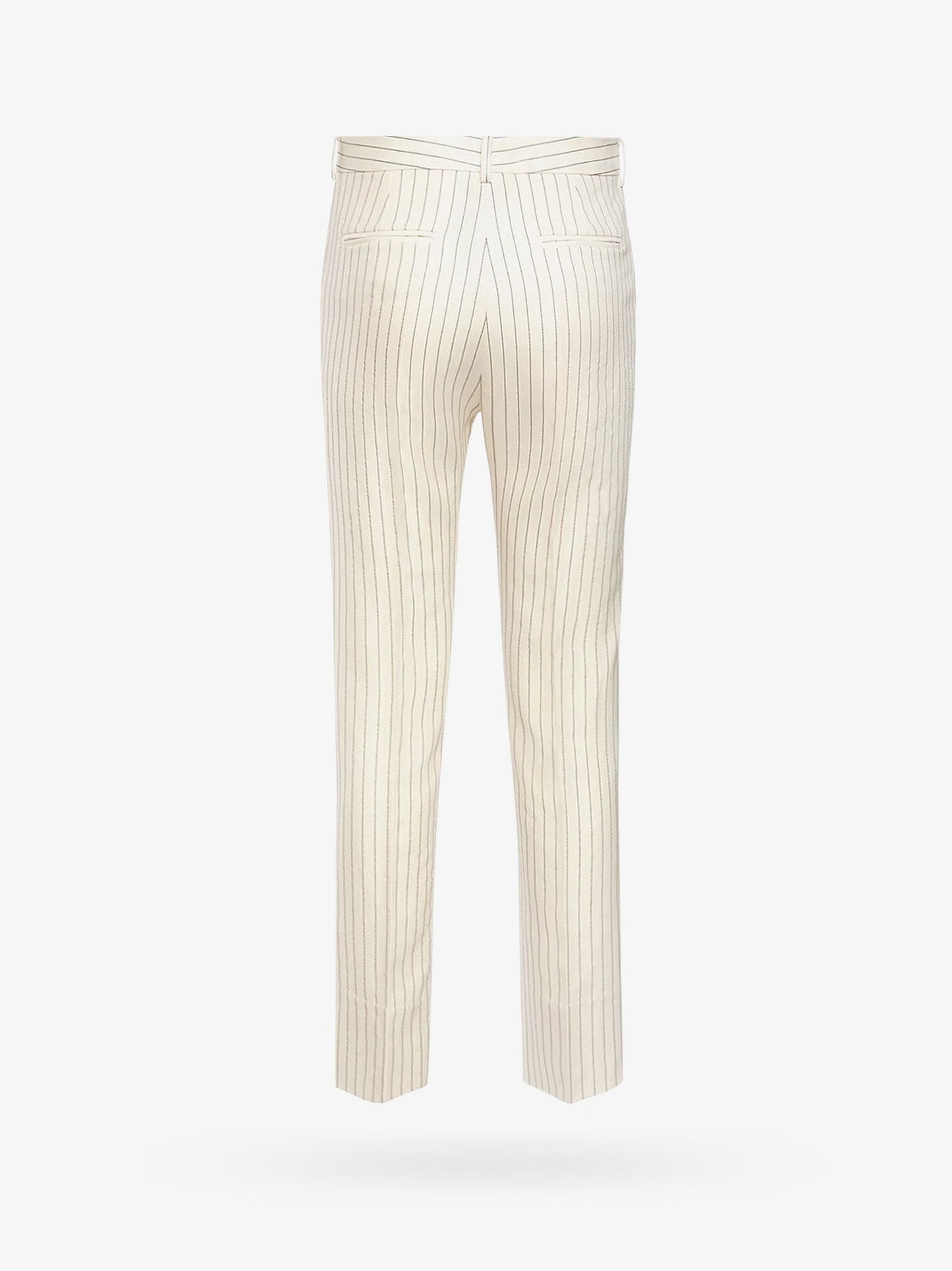 Wool and silk trouser with striped motif