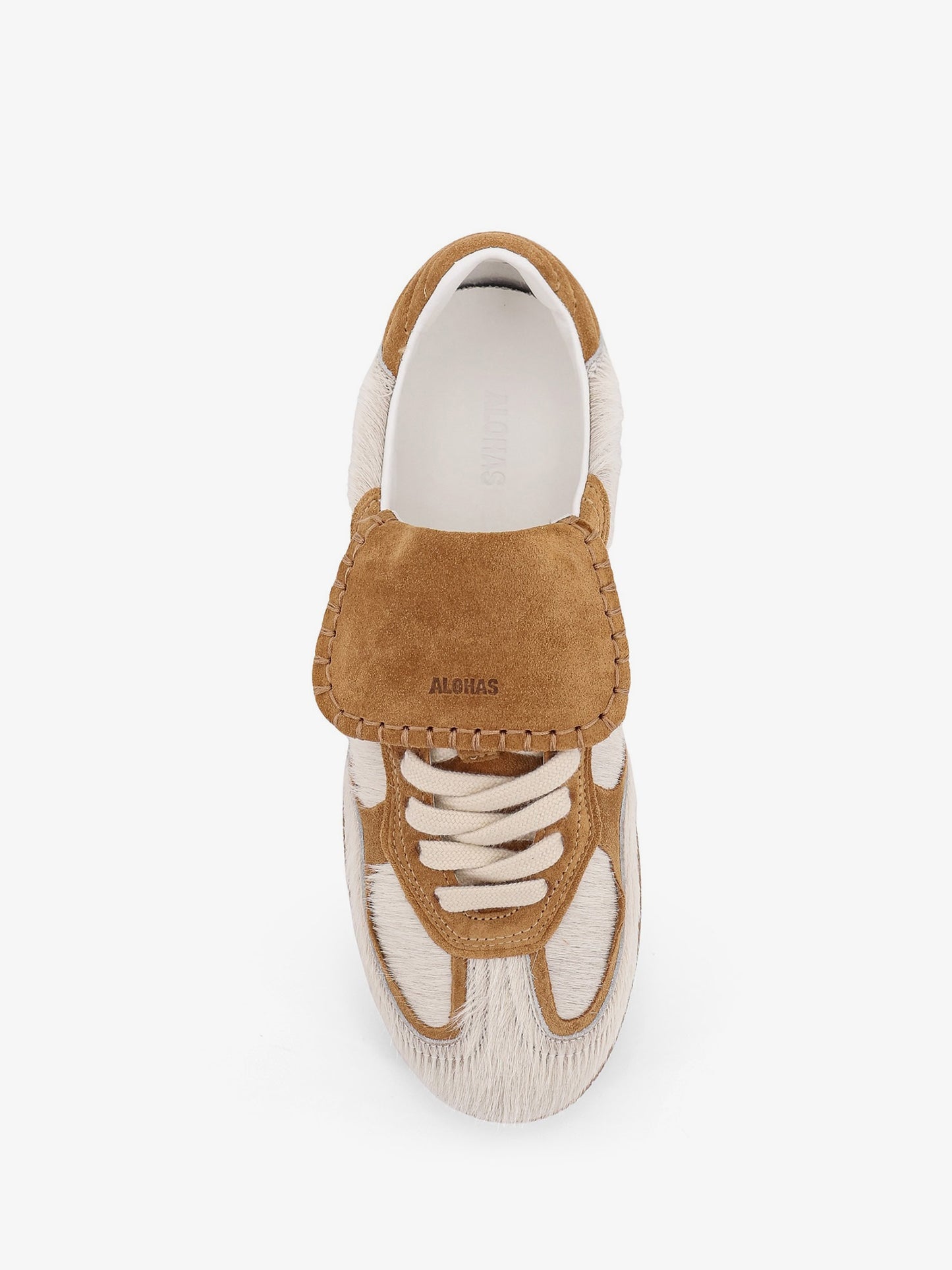 Tb.490 pony skin low-top sneakers with suede inserts
