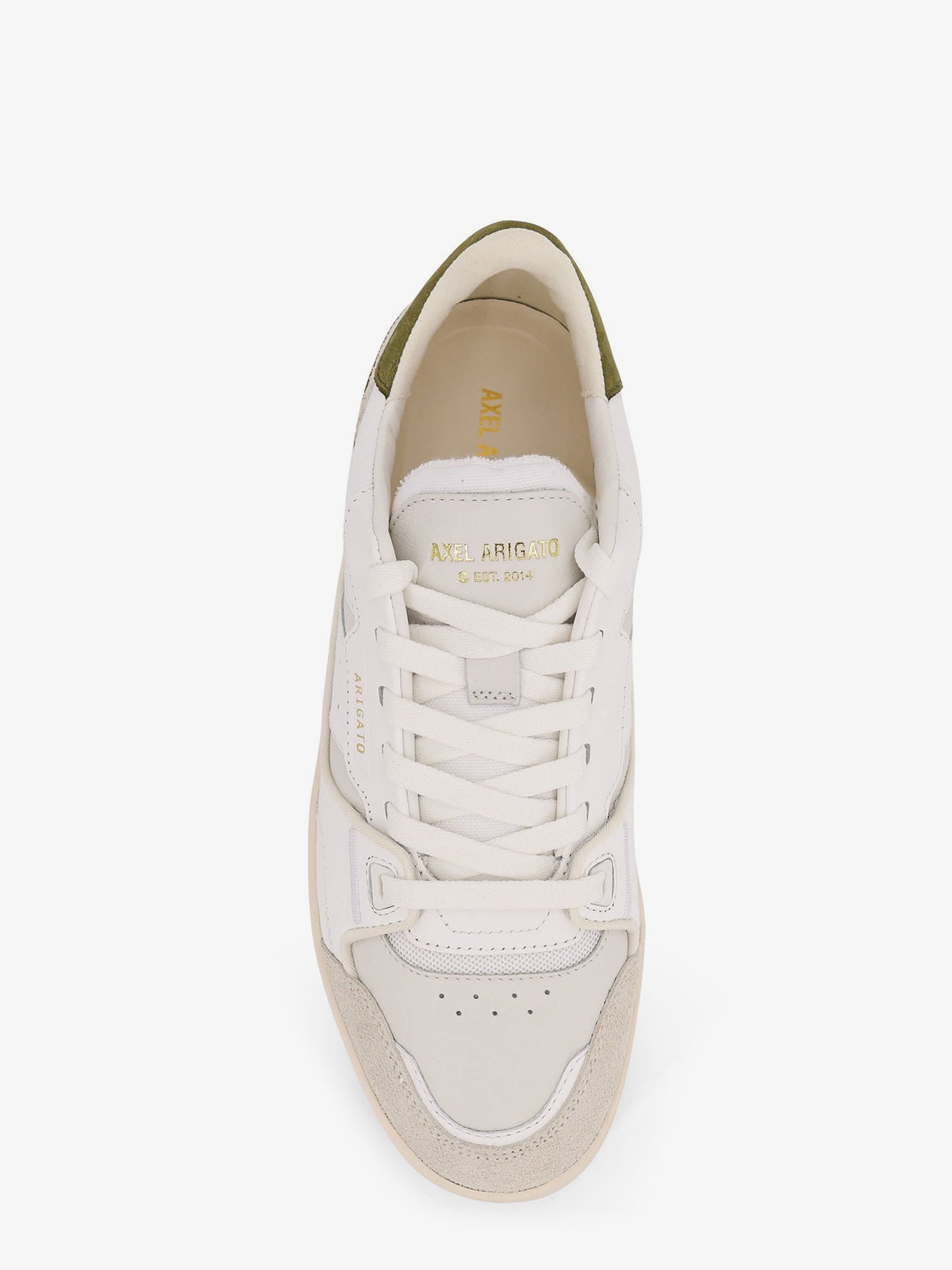 Caly low-top leather and suede sneakers