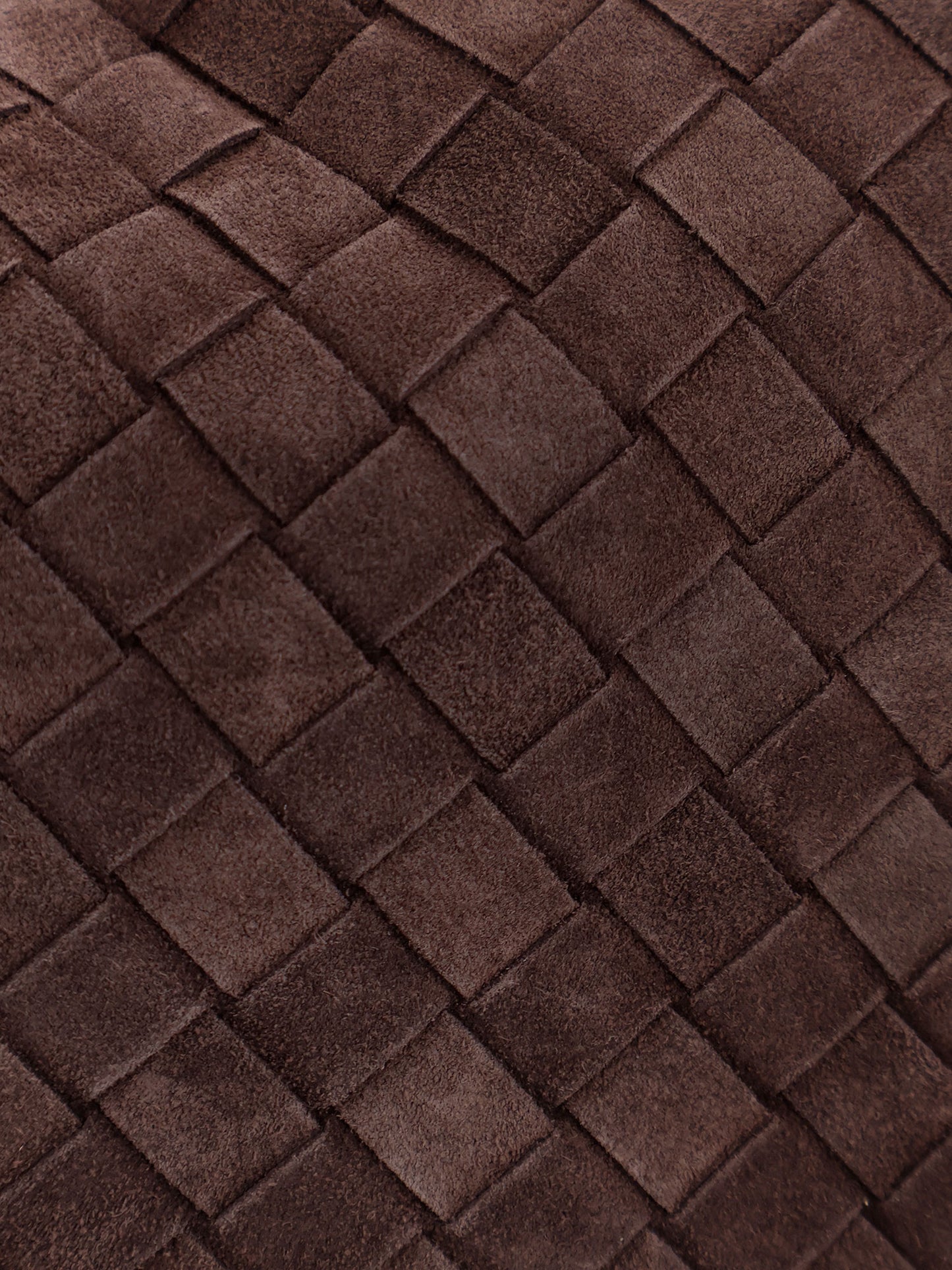 Hop suede shoulder bag with Intrecciato motif