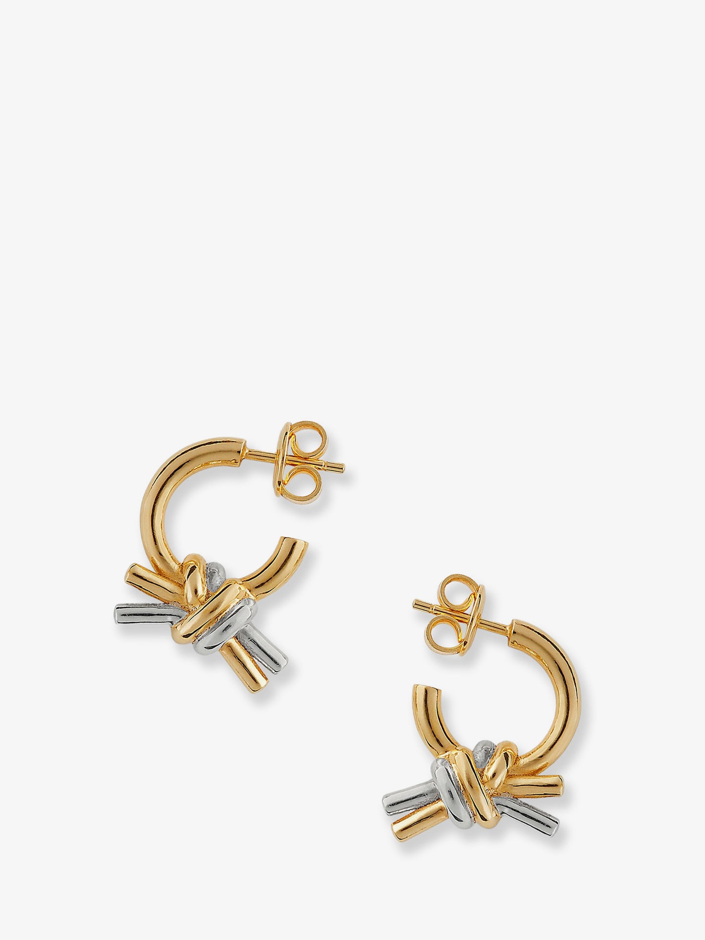 Knot silver earrings