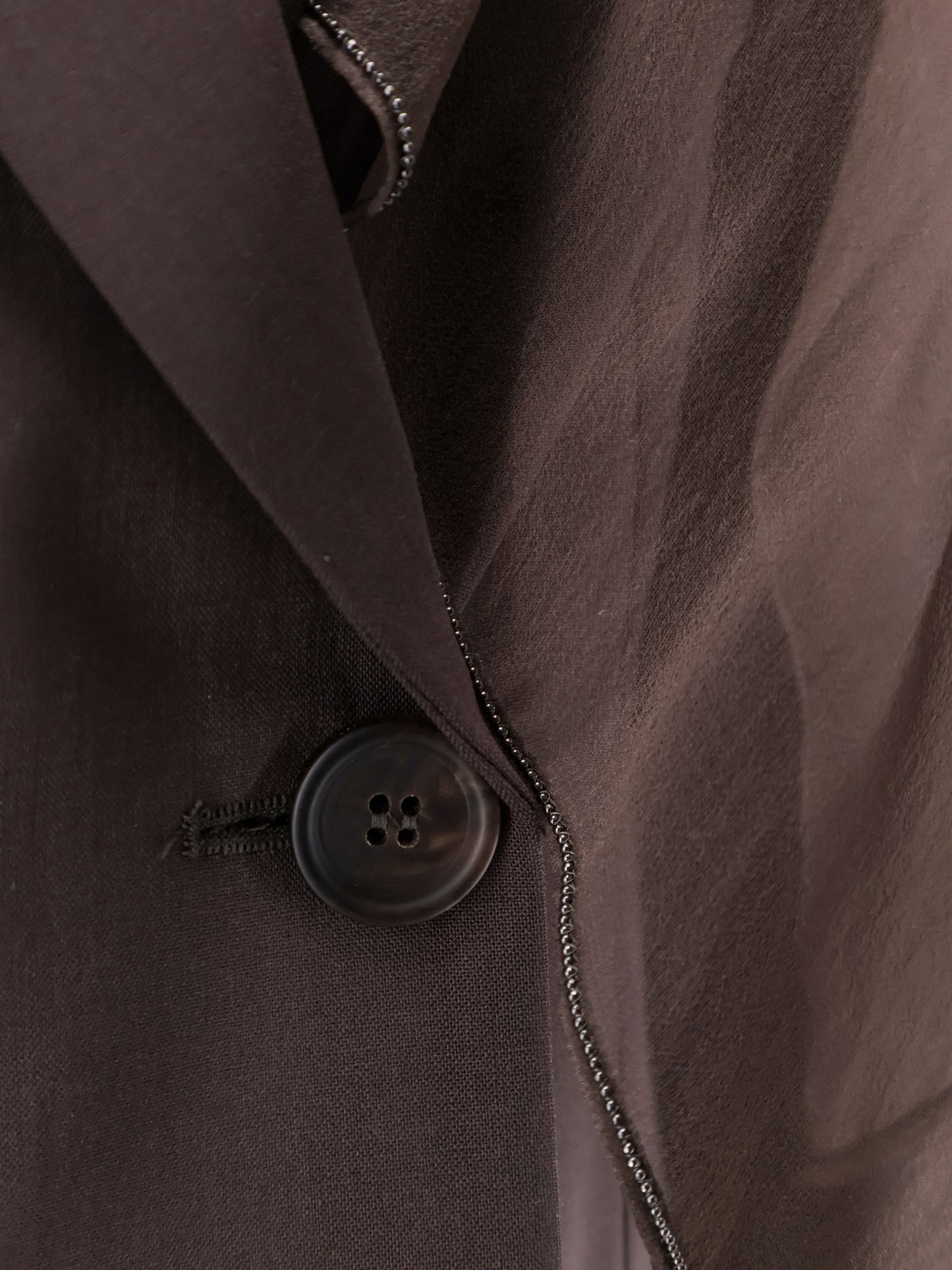 Tropical luxury wool blazer with Monili