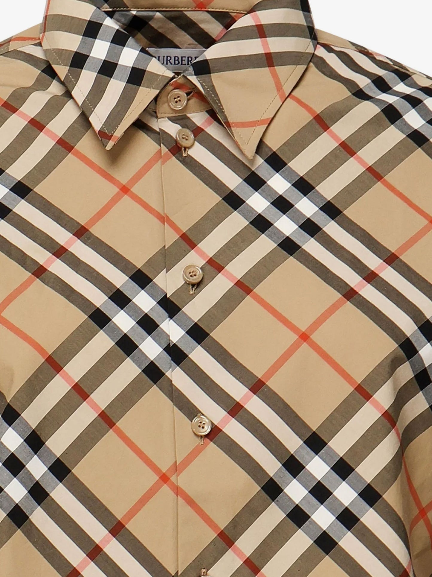 Cotton shirt with Burberry Check motif