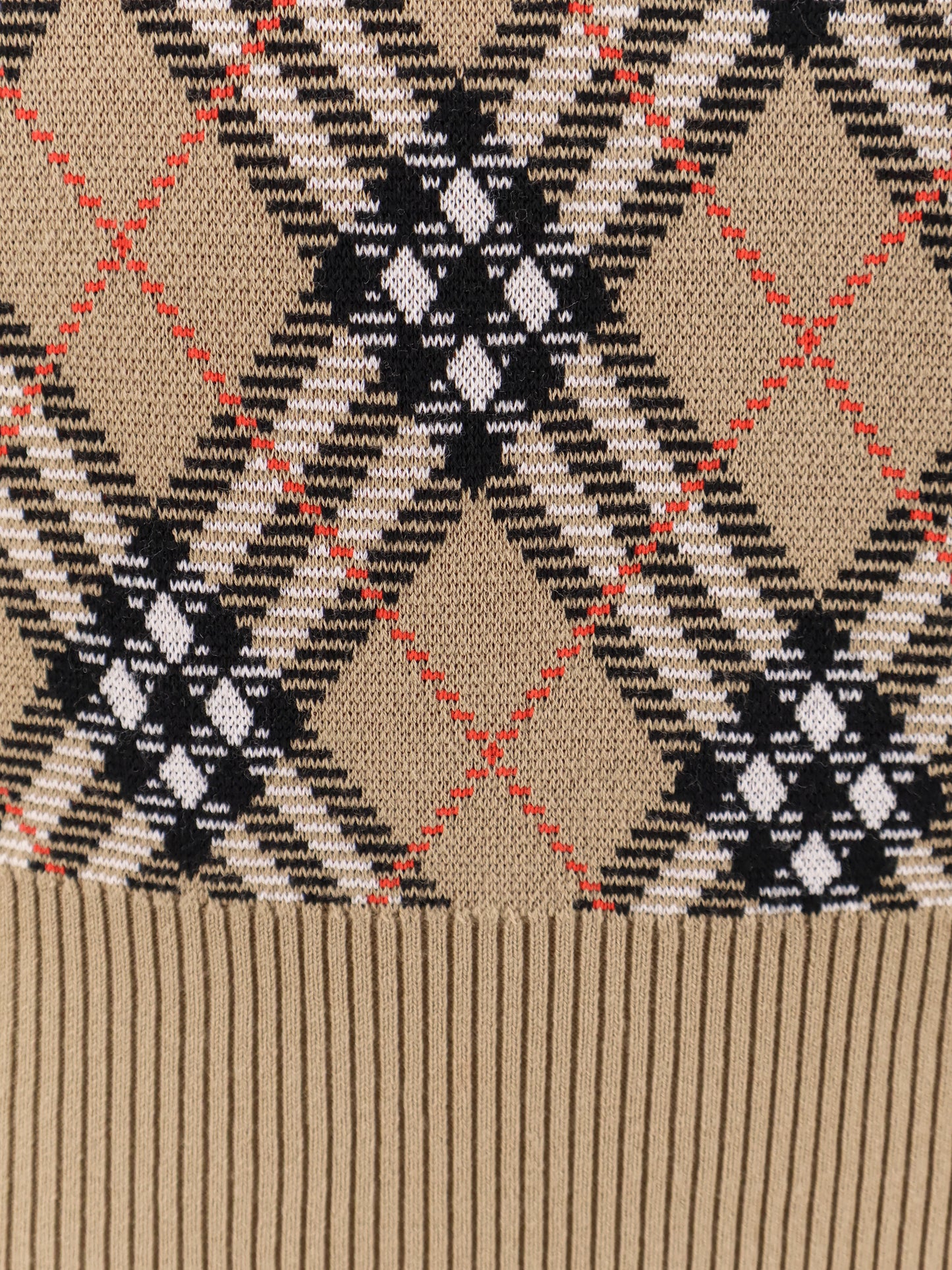 Wool sweater with Burberry Check motif