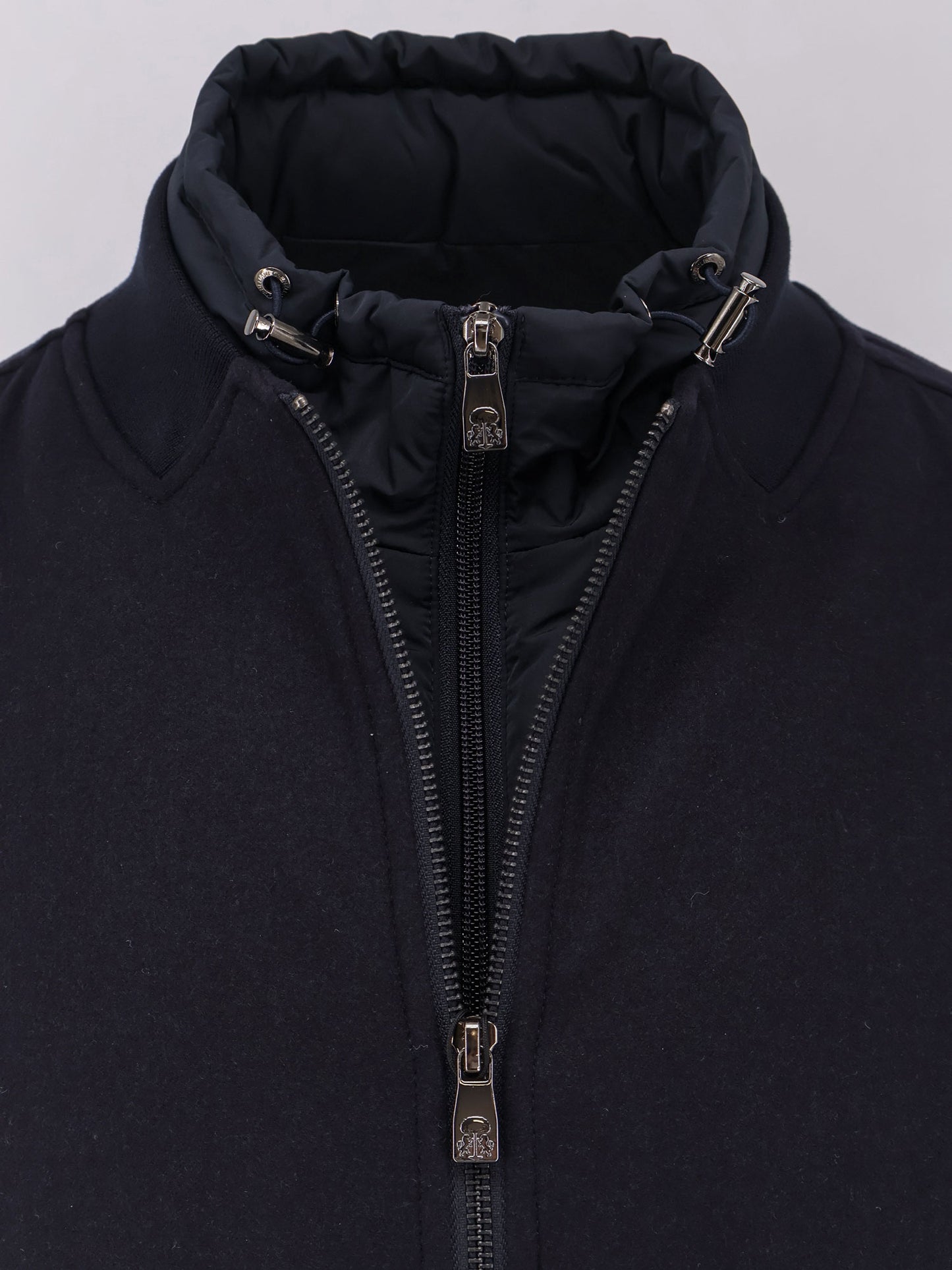 Padded cashmere blend jacket