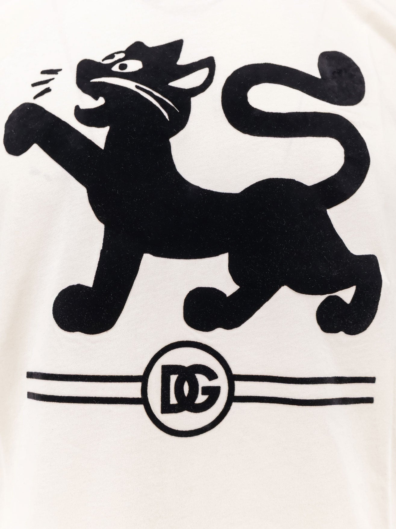 Cotton t-shirt with flocked print