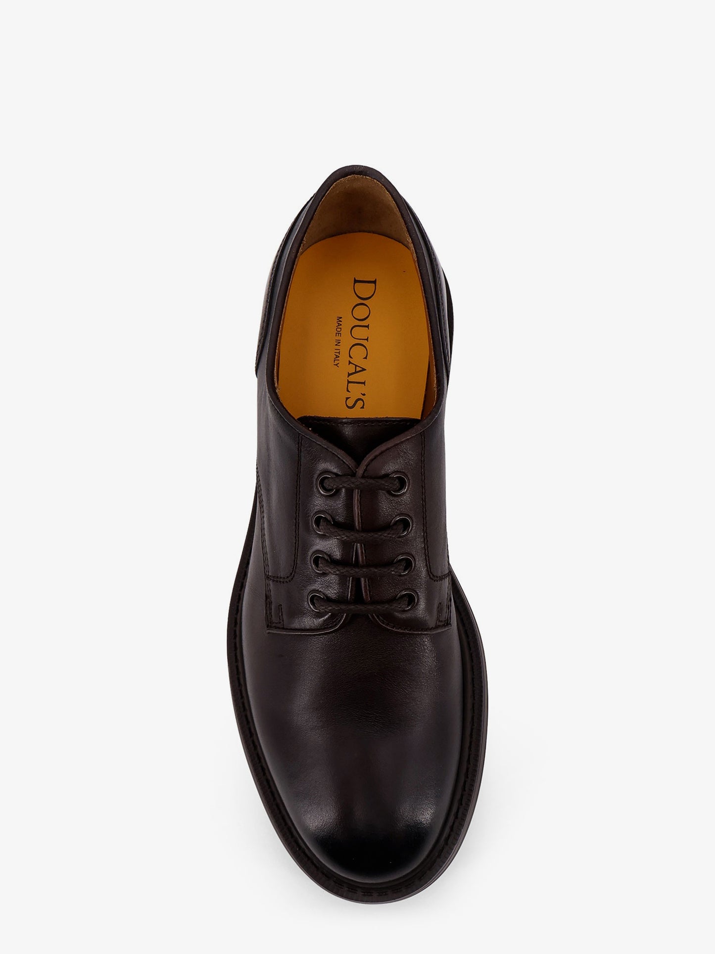 Derby leather lace-up shoe