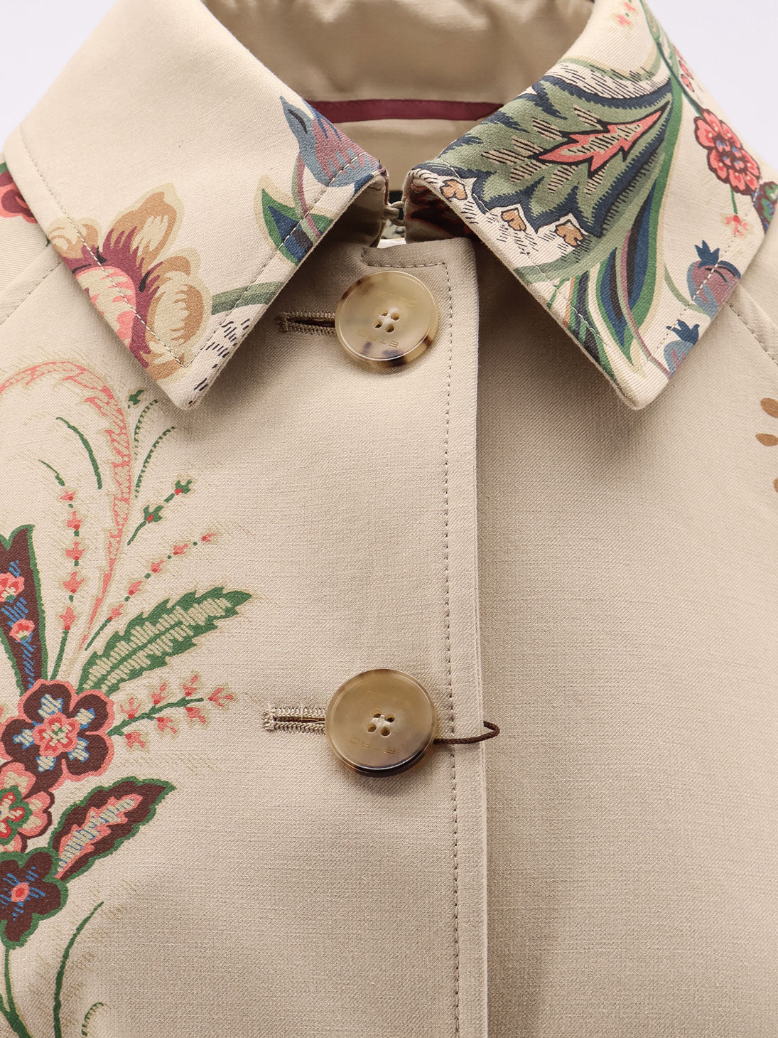 Cotton cape with floral print