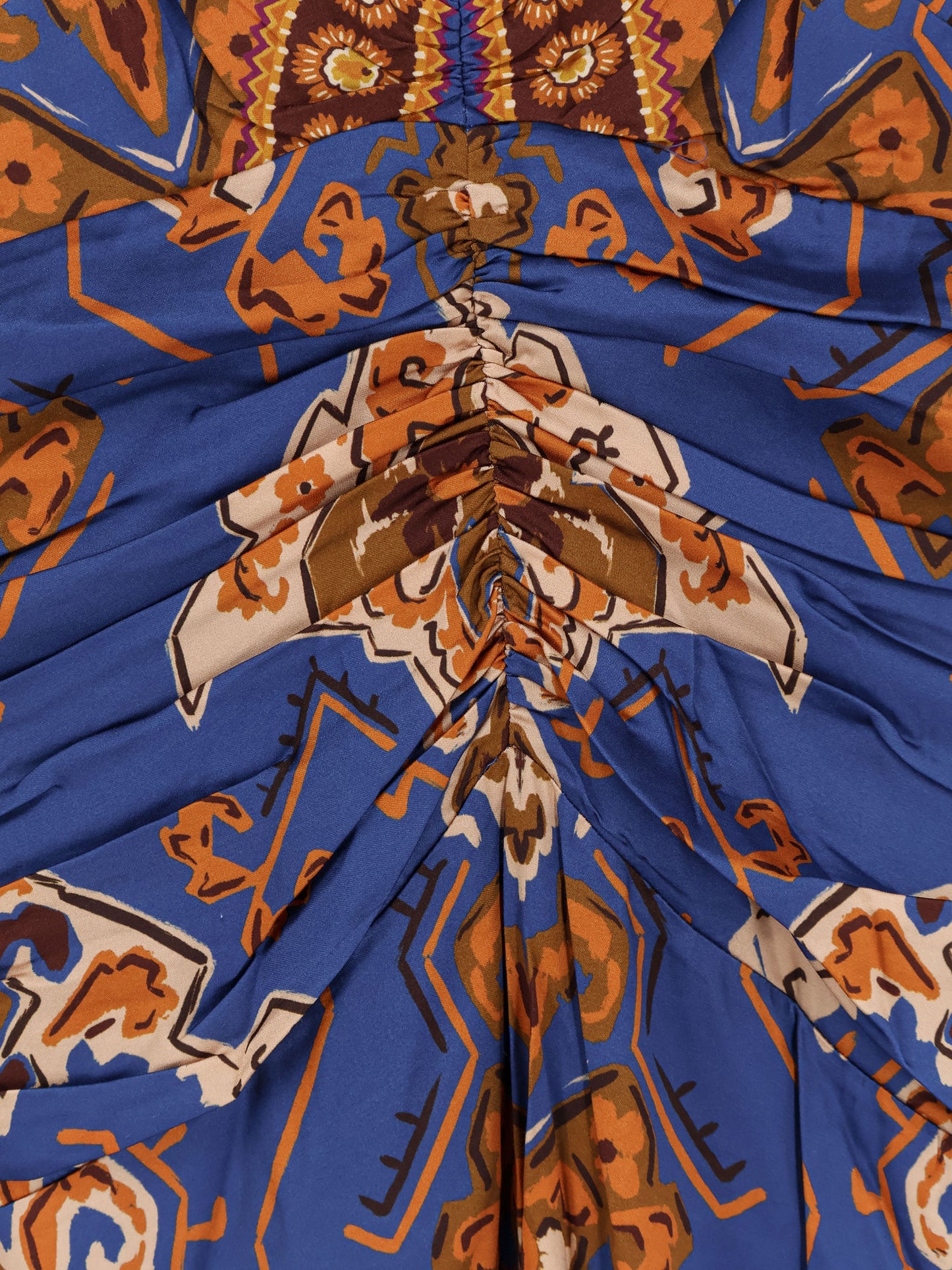 Ornament Floral viscose midi dress