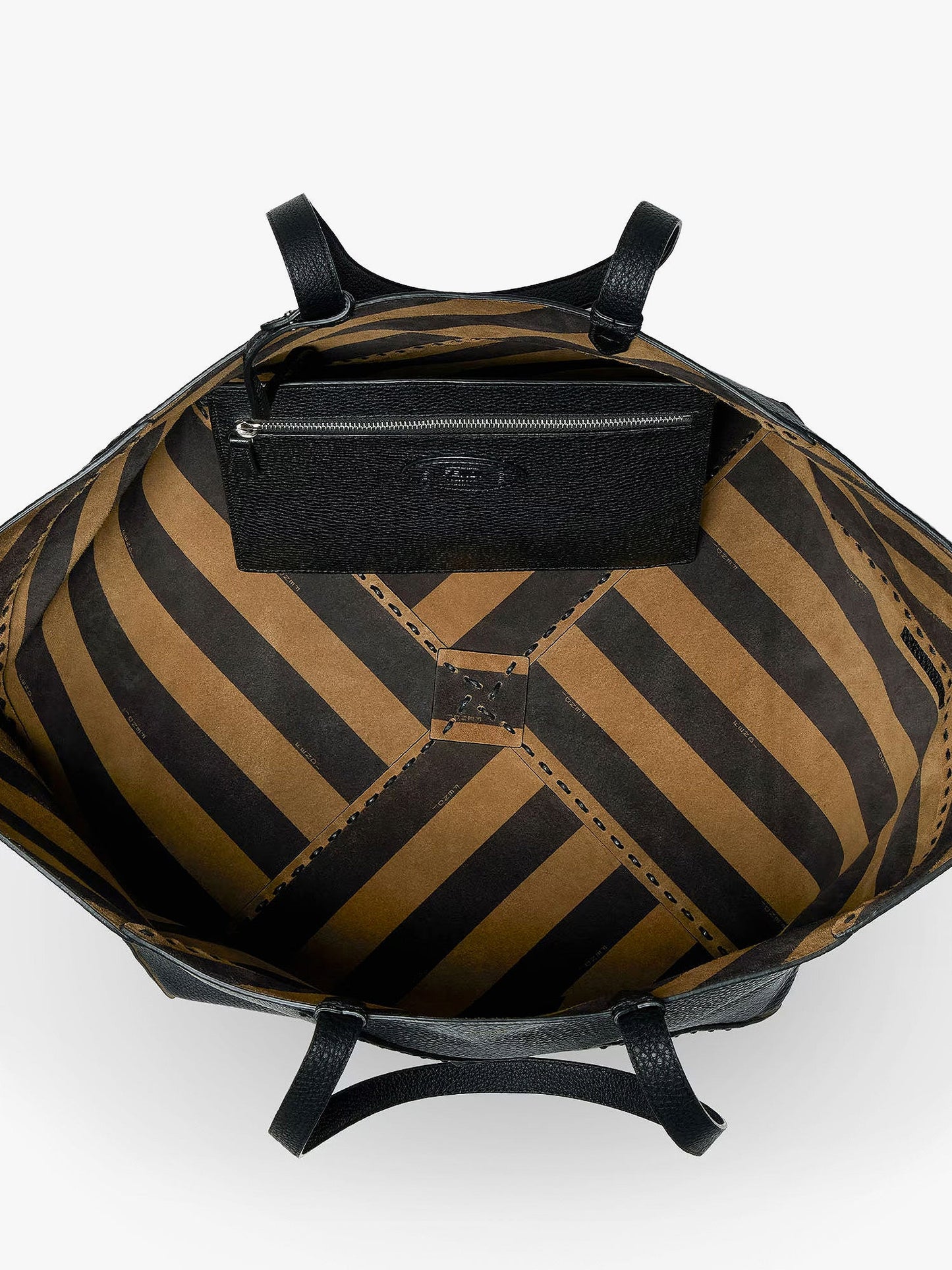 Diagonal selleria large leather shopping bag