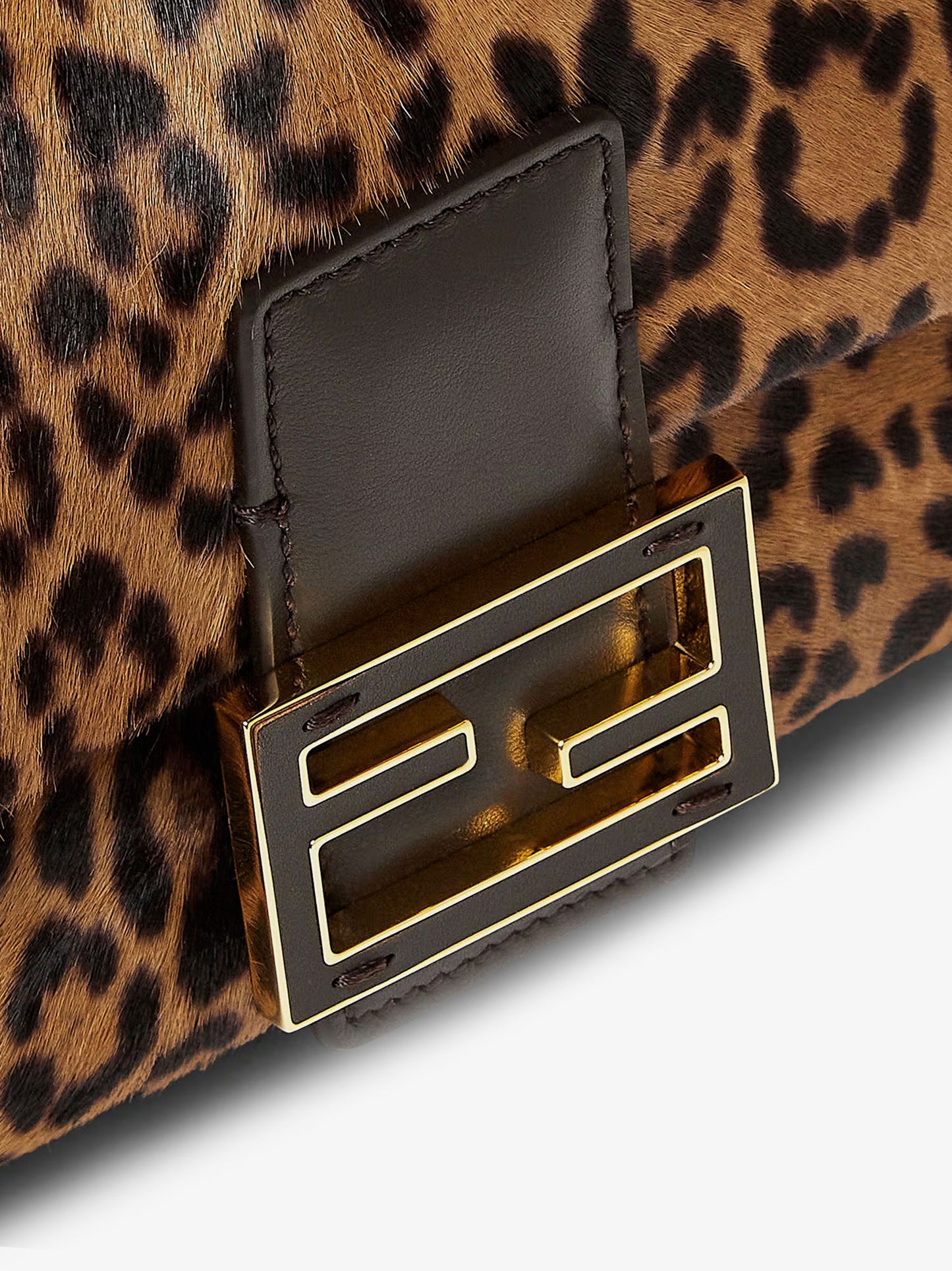 Baguette® printed pony-effect calfskin bag