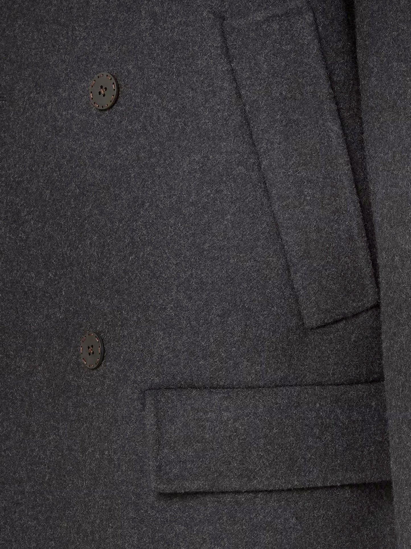Double-breasted wool felt peacoat