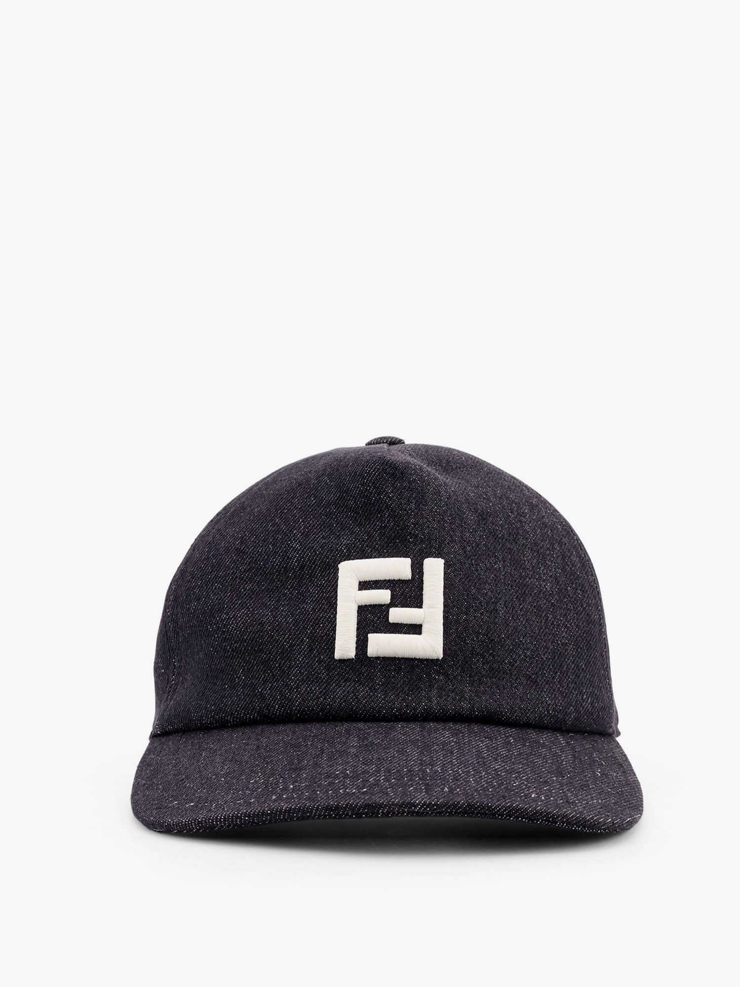 FENDI logo embroidered baseball hat cap Fendi - Logo-Embroidered Mesh and Shell Baseball Cap - Black  main image 3