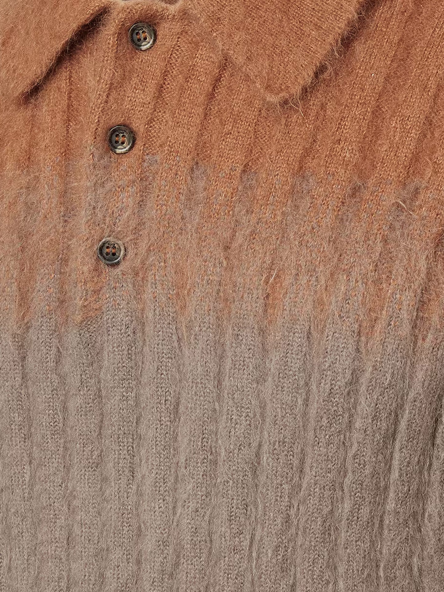 Dégradé mohair and wool polo shirt