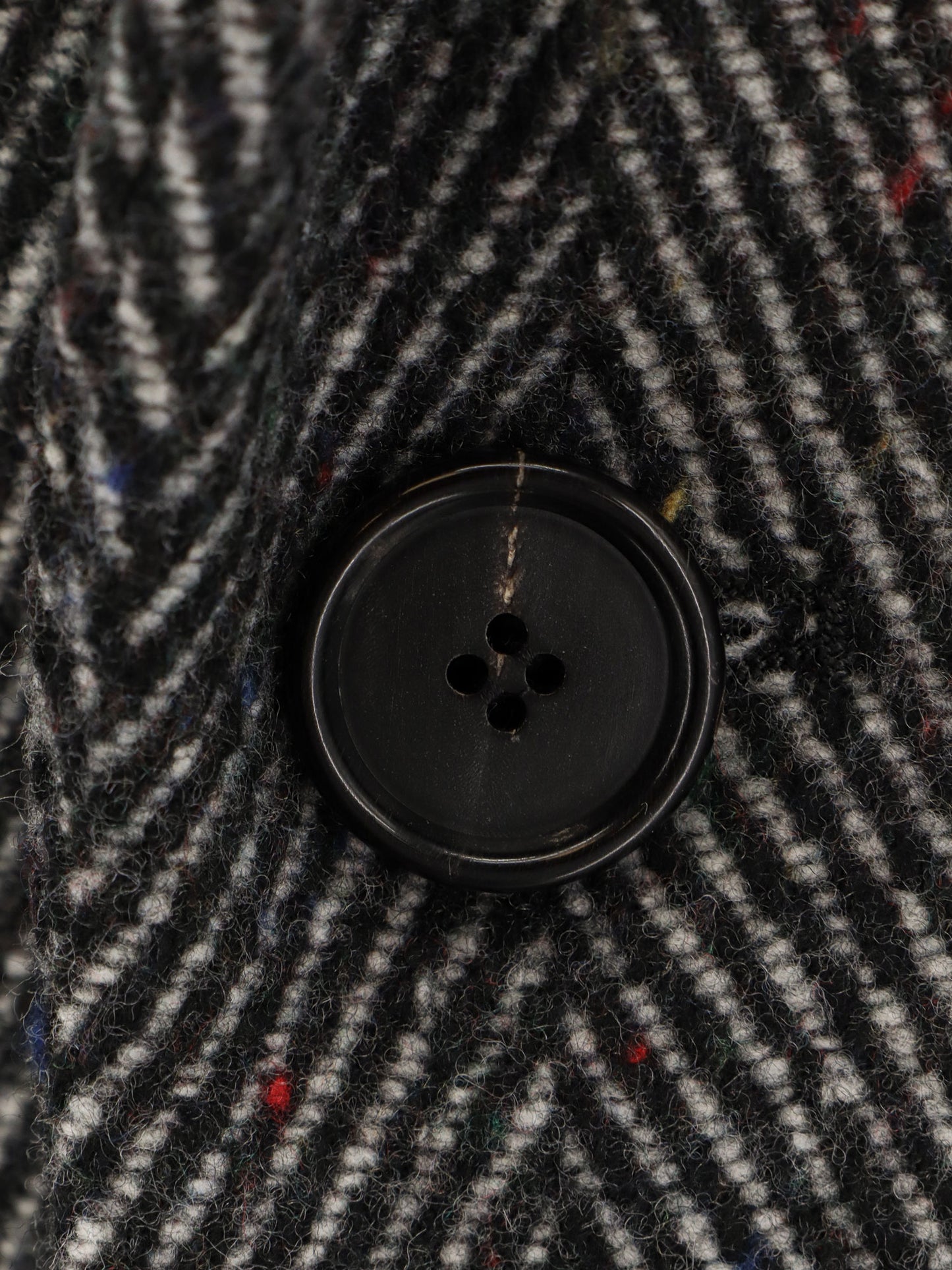 Wool blend coat with herringbone motif