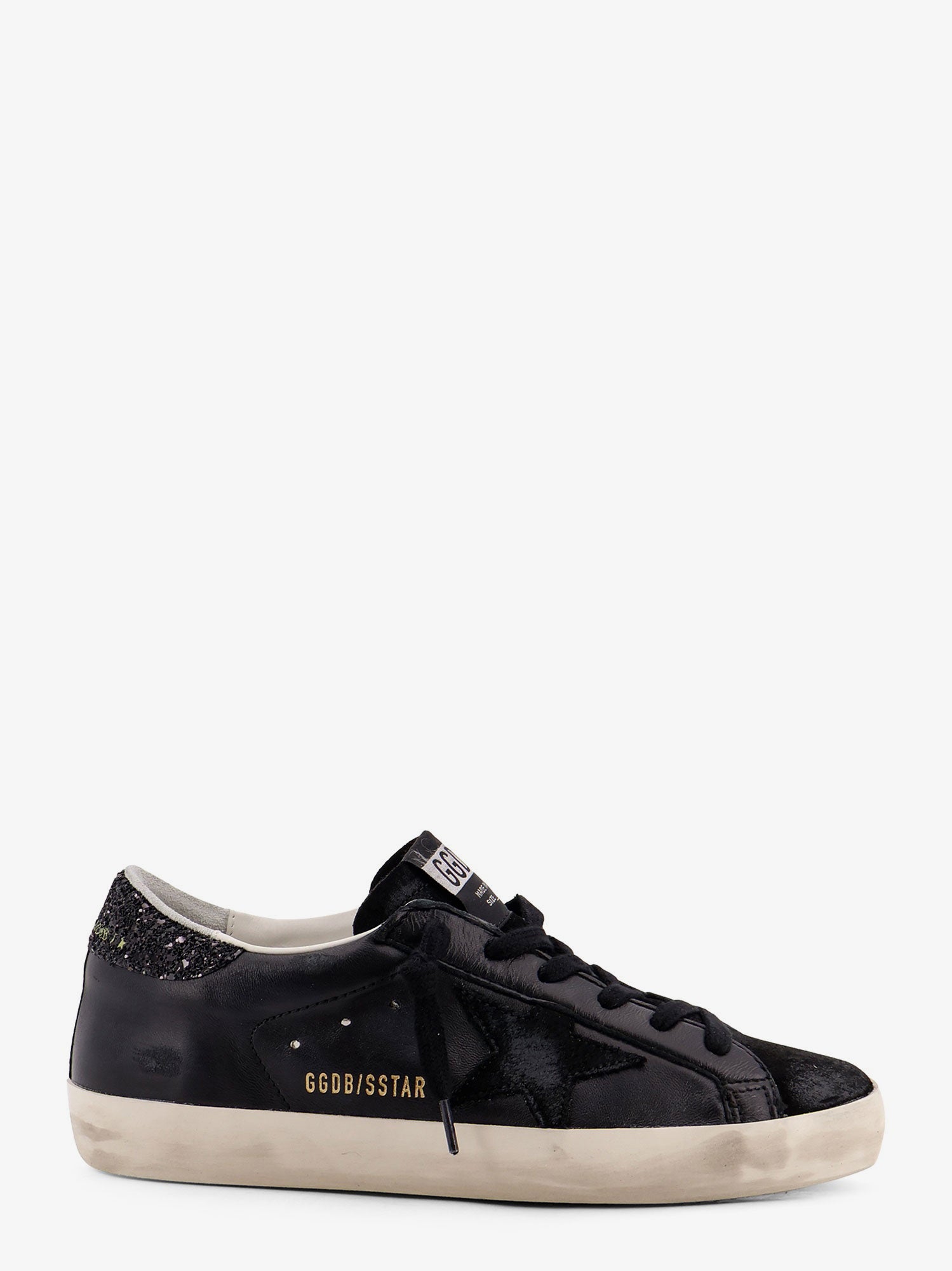 Super-star Classic with List low-top sneakers with suede inserts and glittered detail