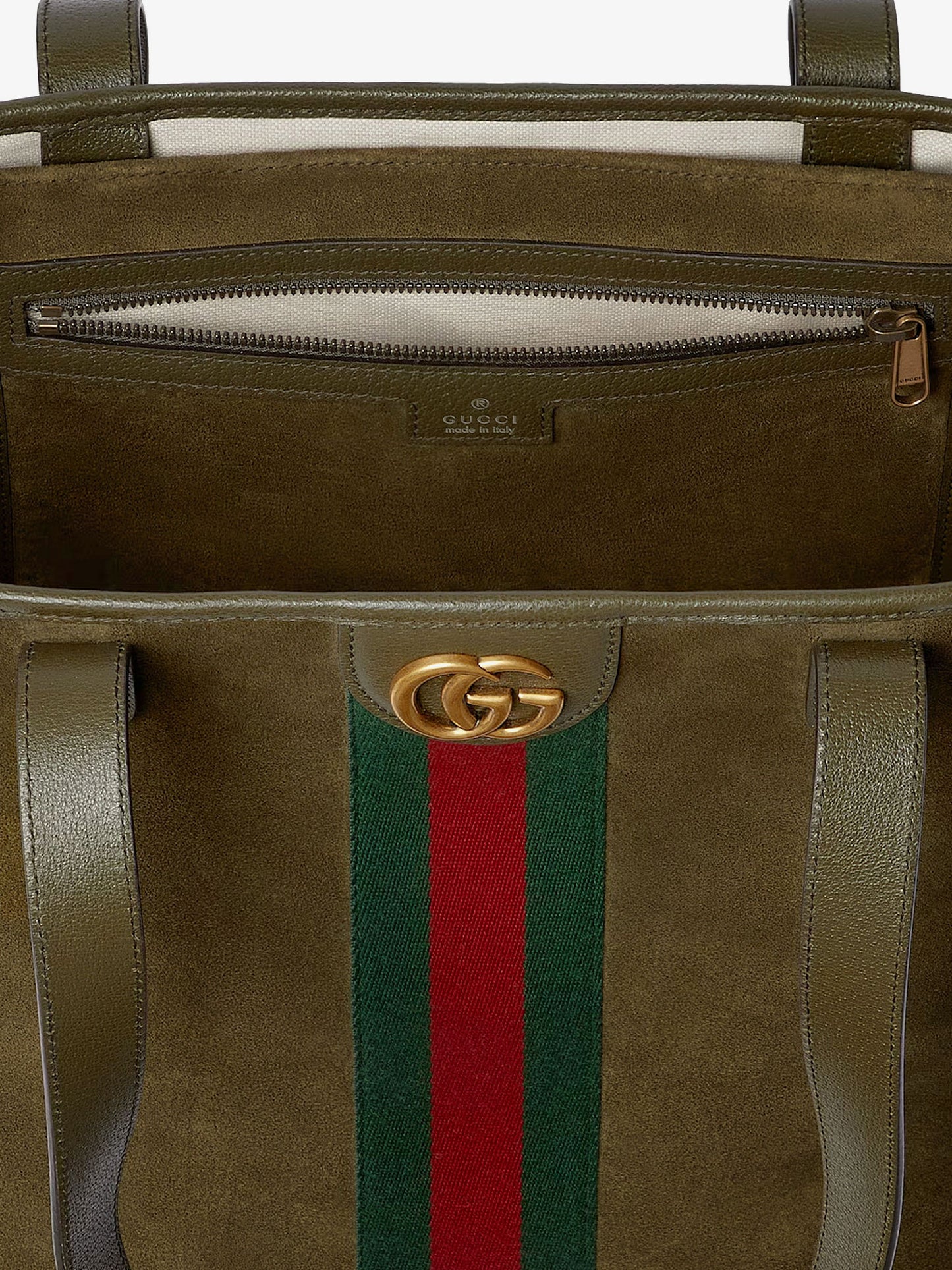 Borsa shopping Ophidia in suede e pelle